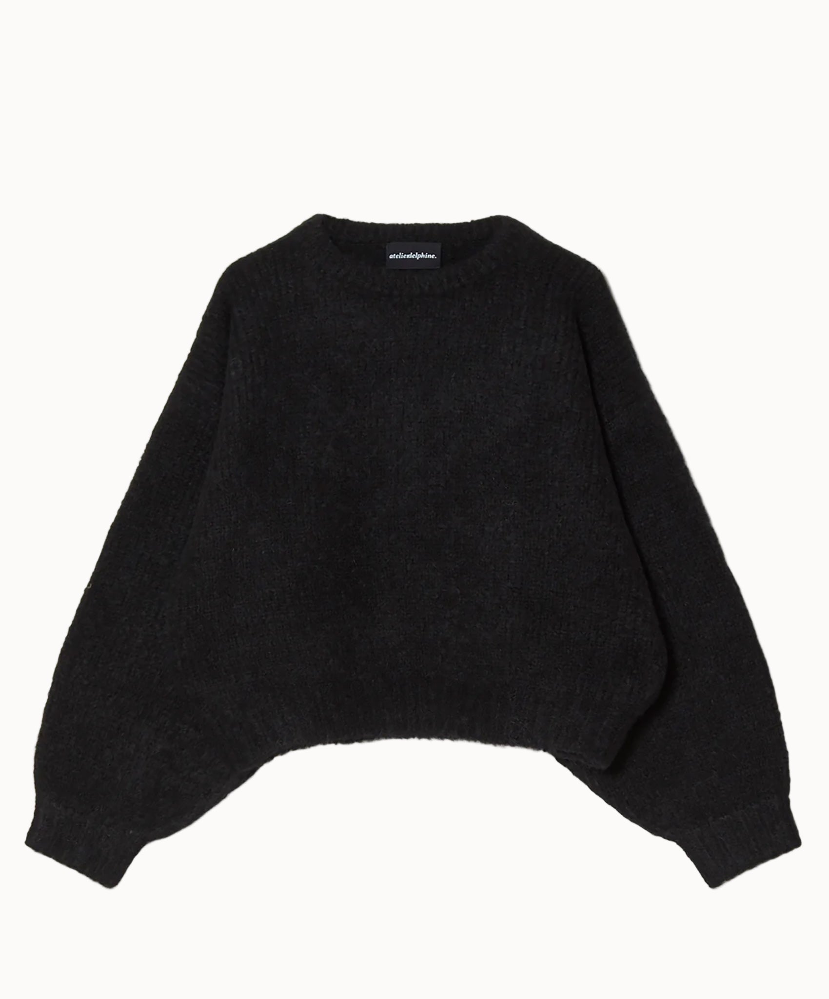 Atelier Delphine-Balloon Sleeve Sweater // Black