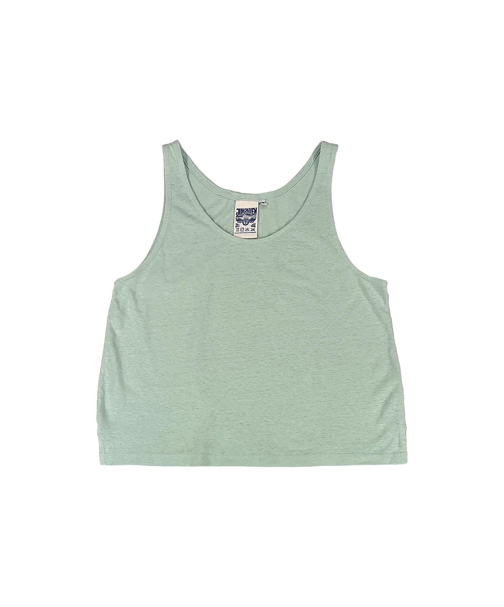 Jungmaven-Cropped Tank // Seafoam Green