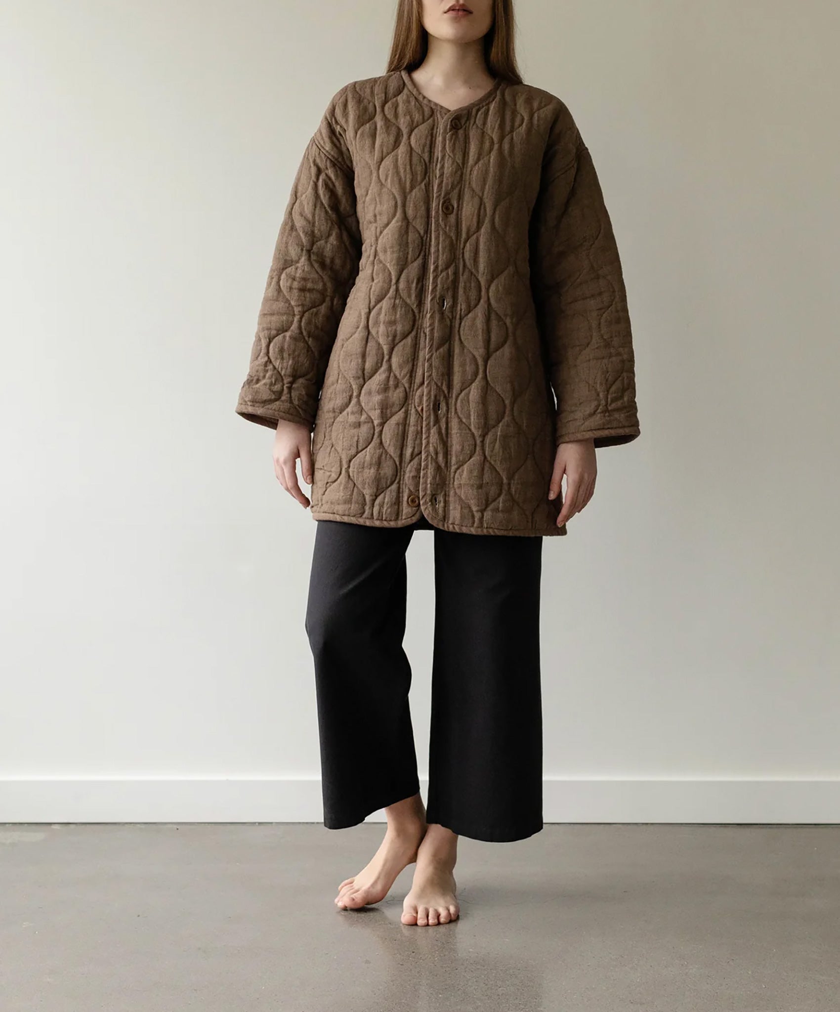 First Rite-Quilted Coat // Cocoa