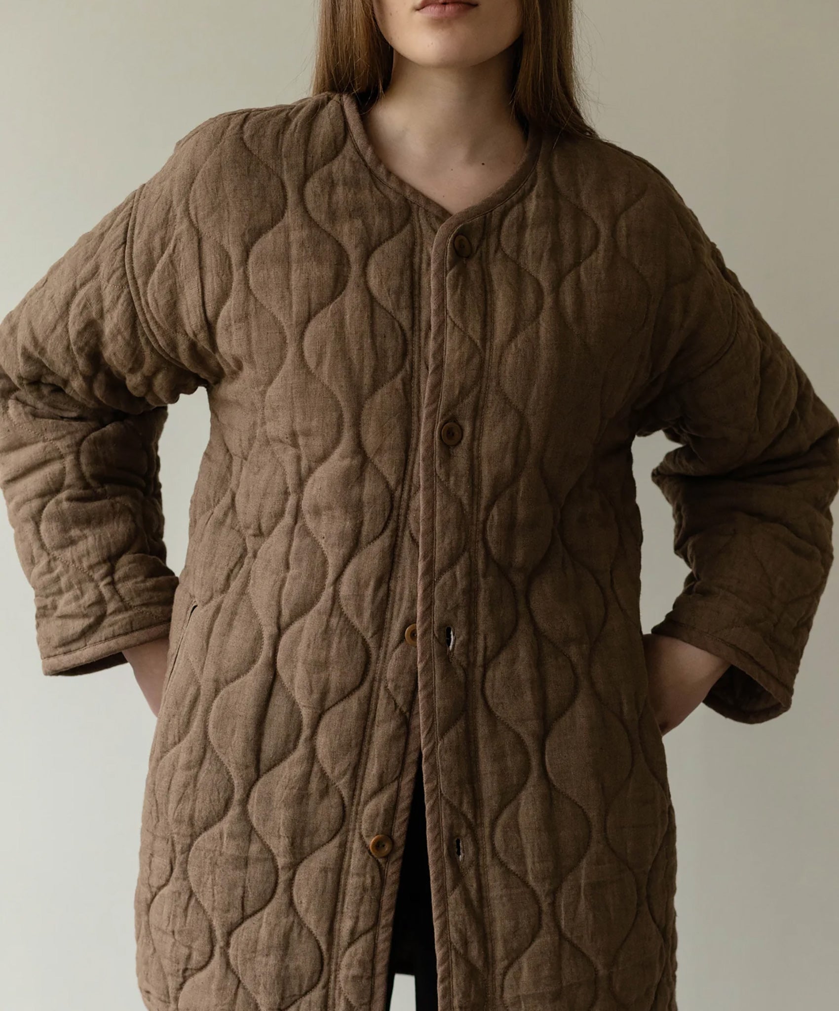 First Rite-Quilted Coat // Cocoa