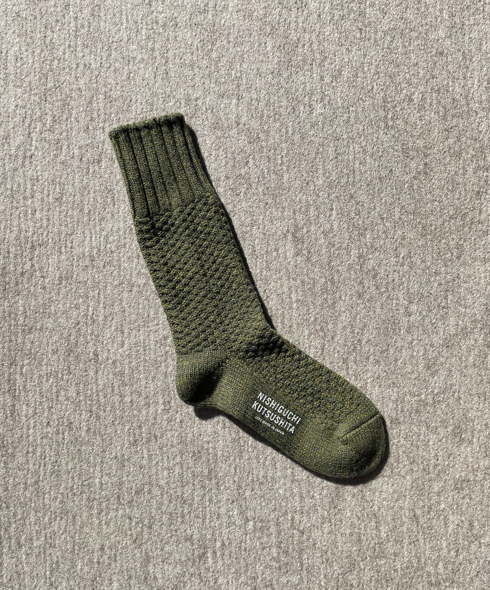 Nishiguchi-Wool Cotton Boot Sock