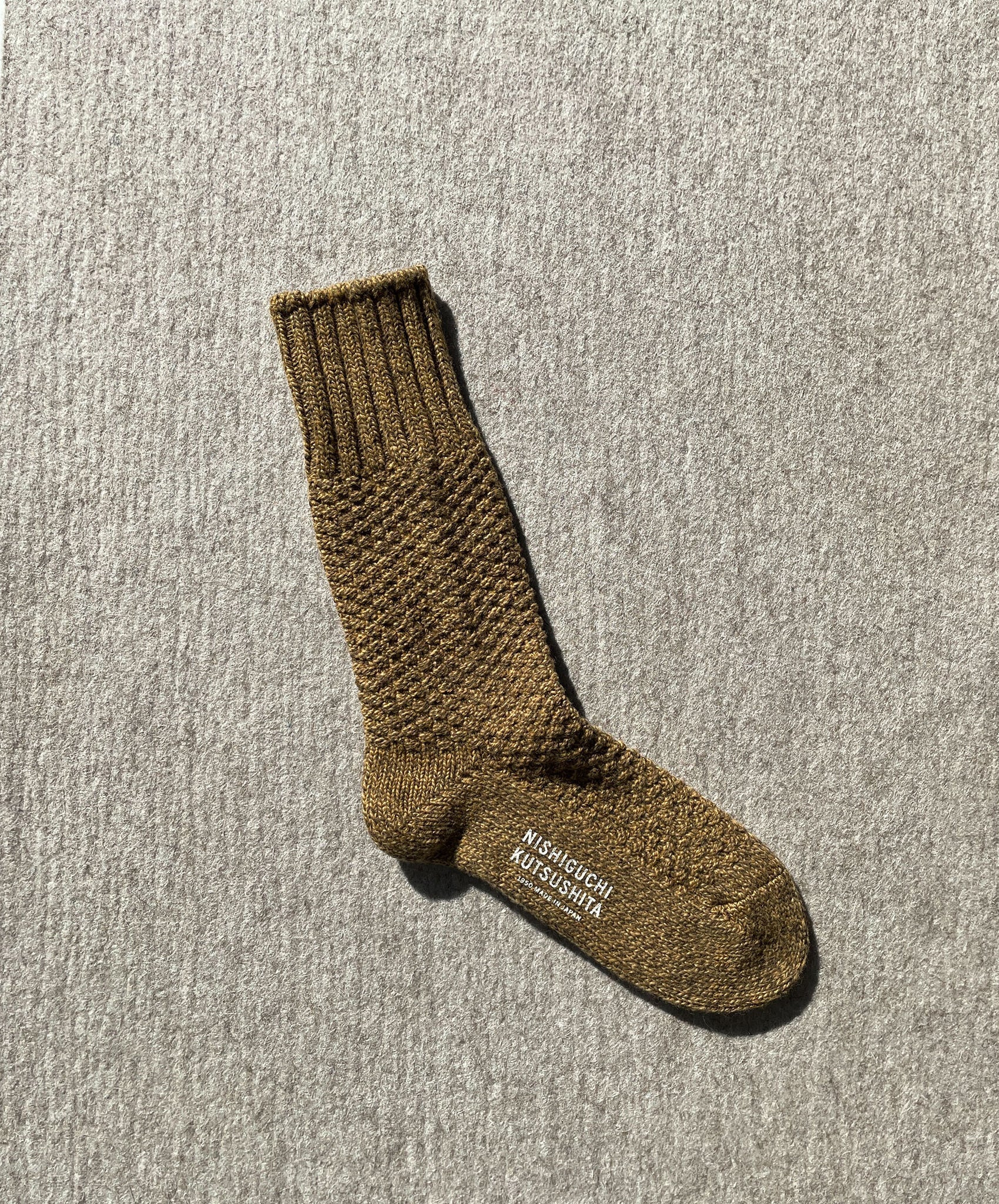 Nishiguchi-Wool Cotton Boot Sock