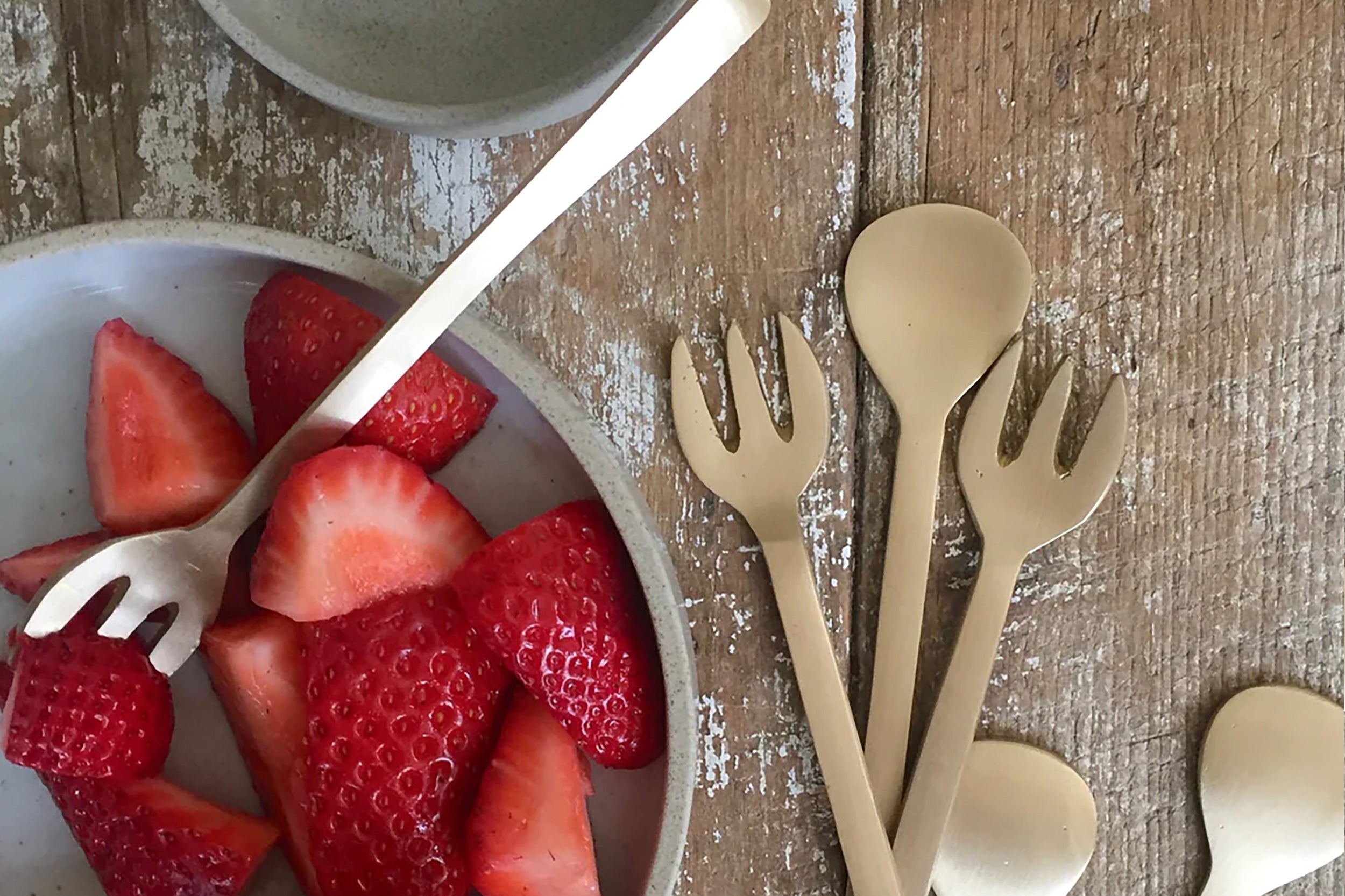 Fog Linen-Brass Dessert Fork