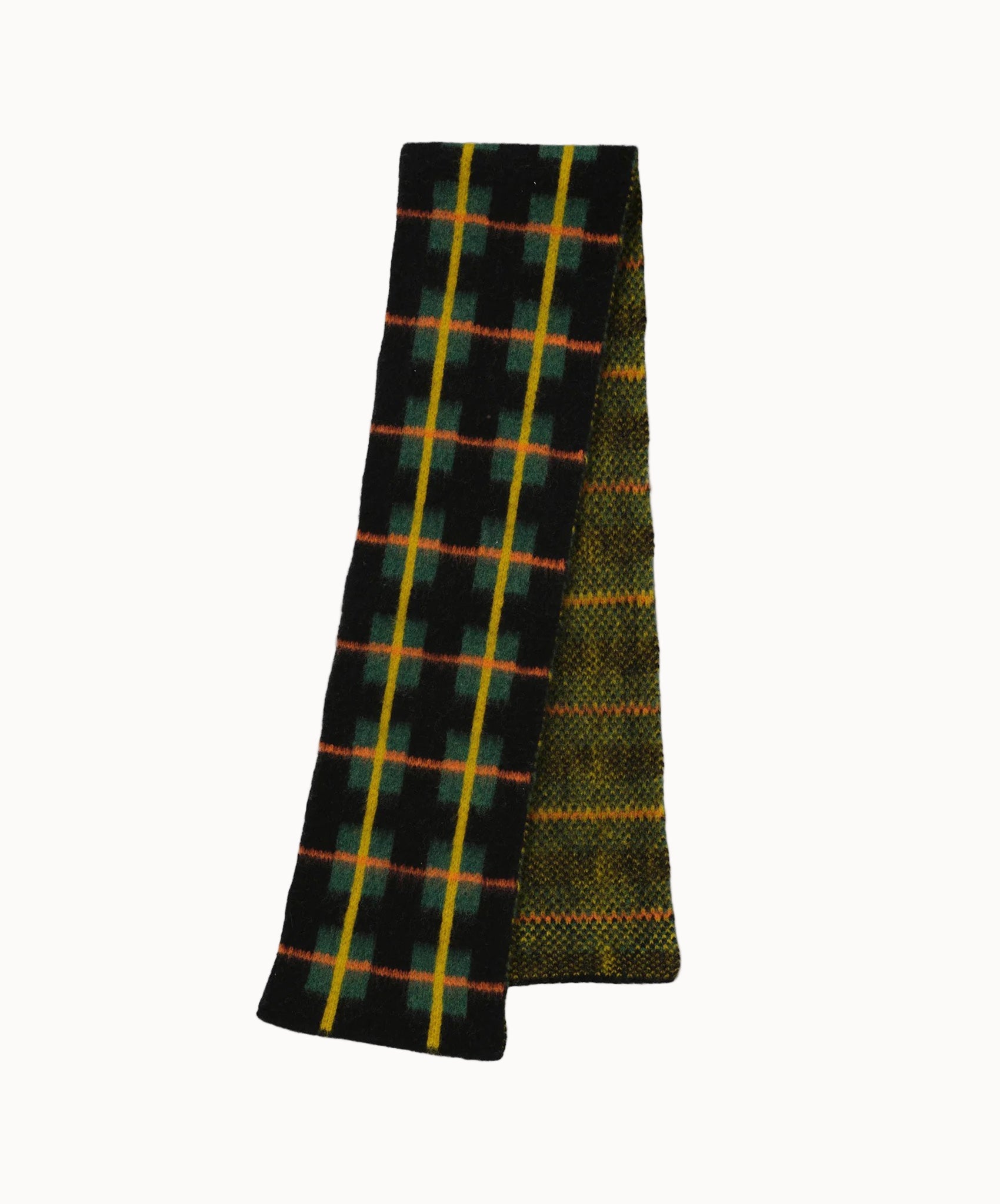 Jo Gordon-Small Brushed Tartan Scarf // Black