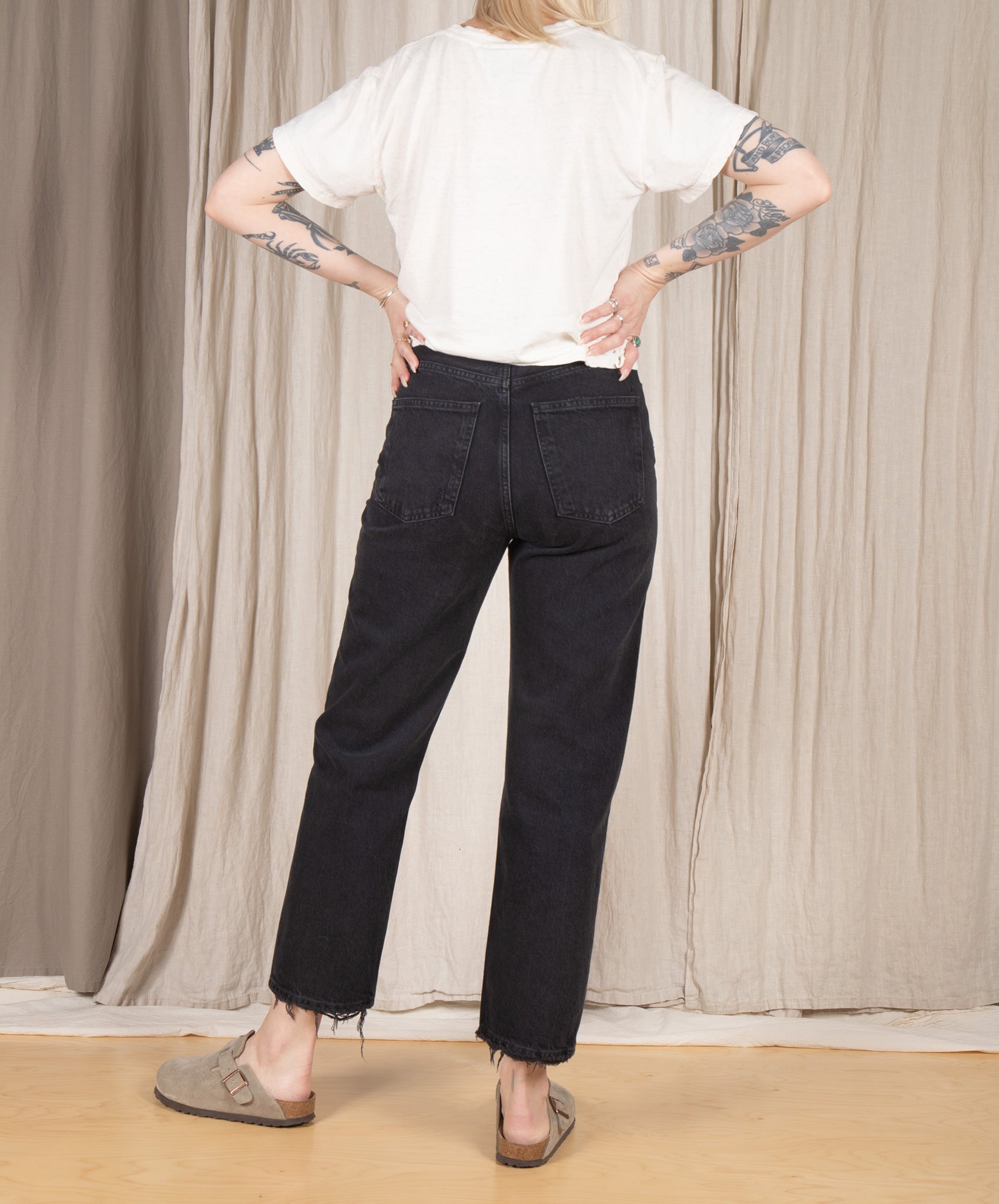 AGOLDE-90’s High Rise Crop // Tar