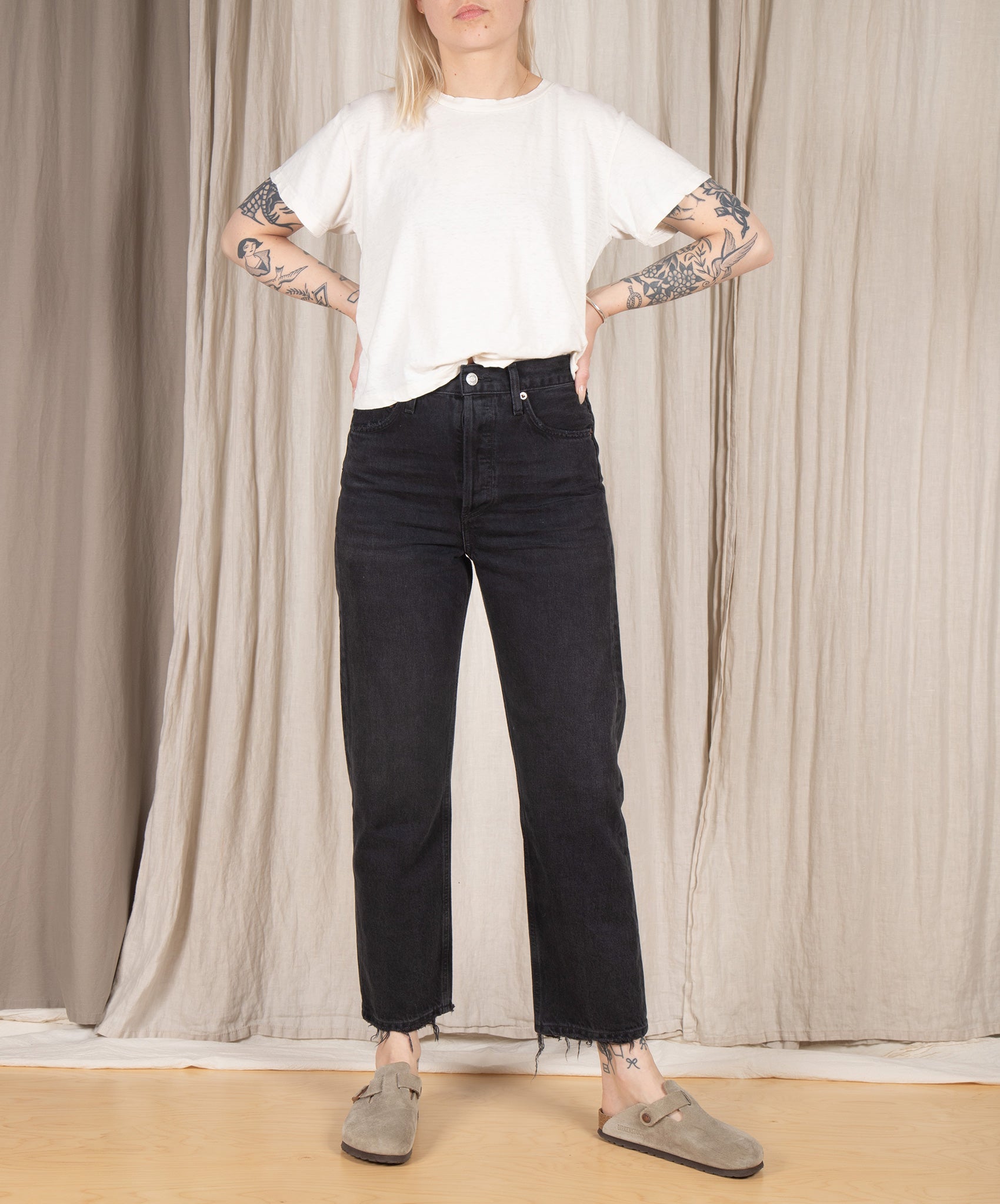 AGOLDE-90’s High Rise Crop // Tar
