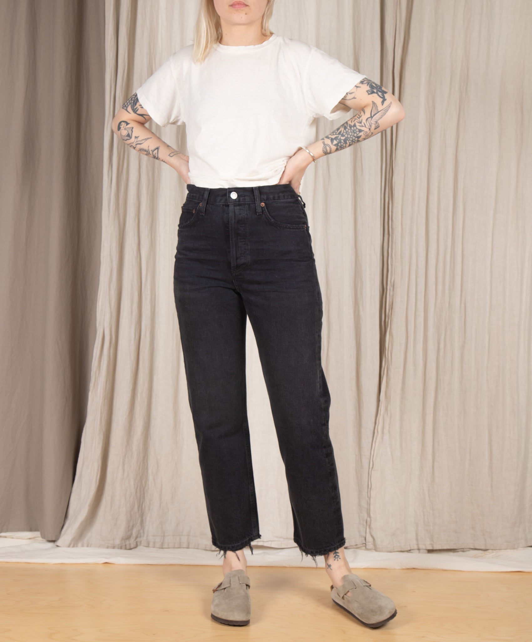 AGOLDE-90’s High Rise Crop // Tar