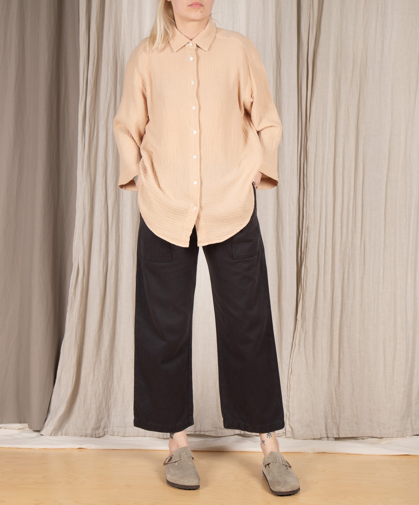 Hartford-Cosy Button Down // Raffia