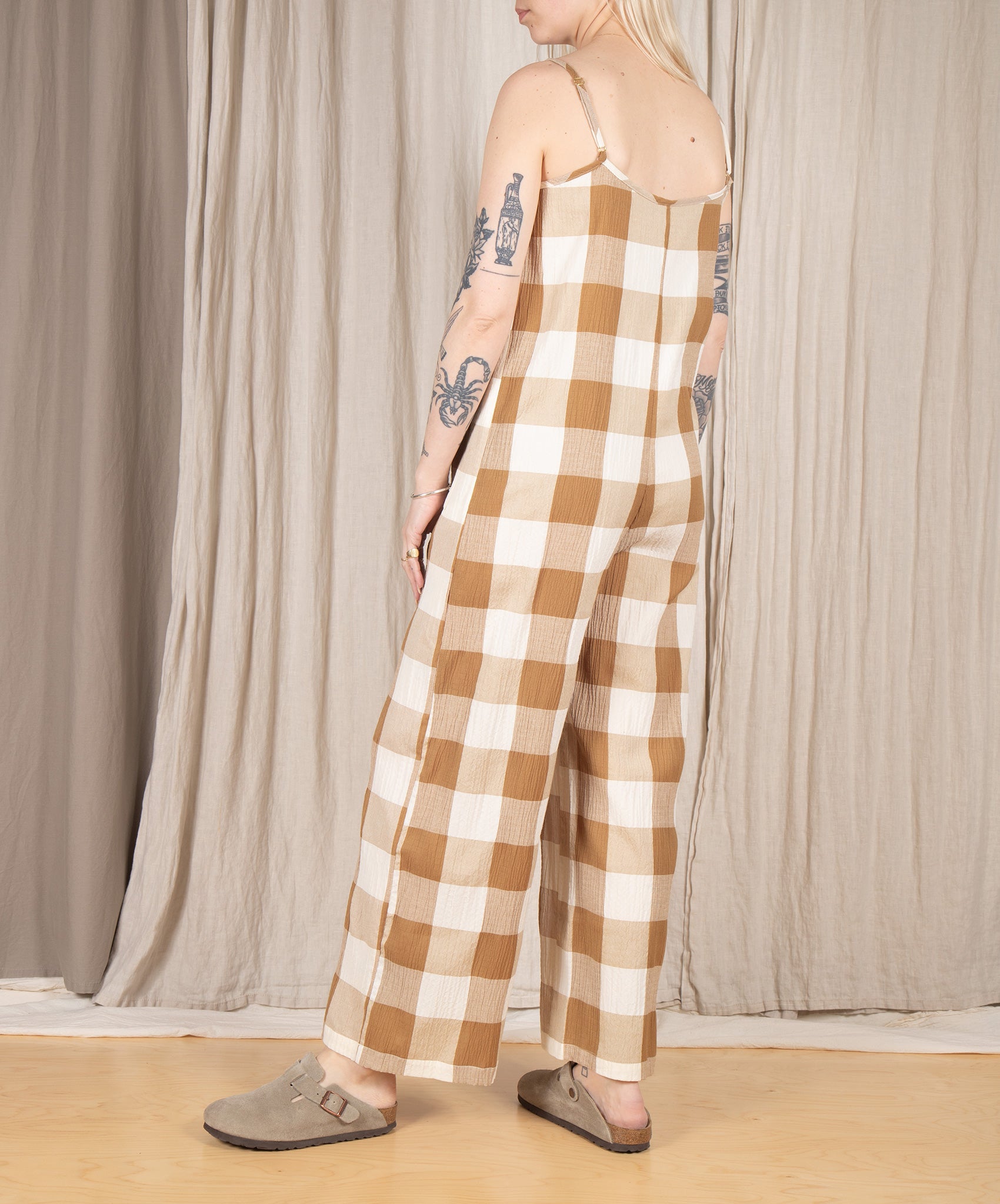 Rita Row-Astro Jumpsuit // Brown Check