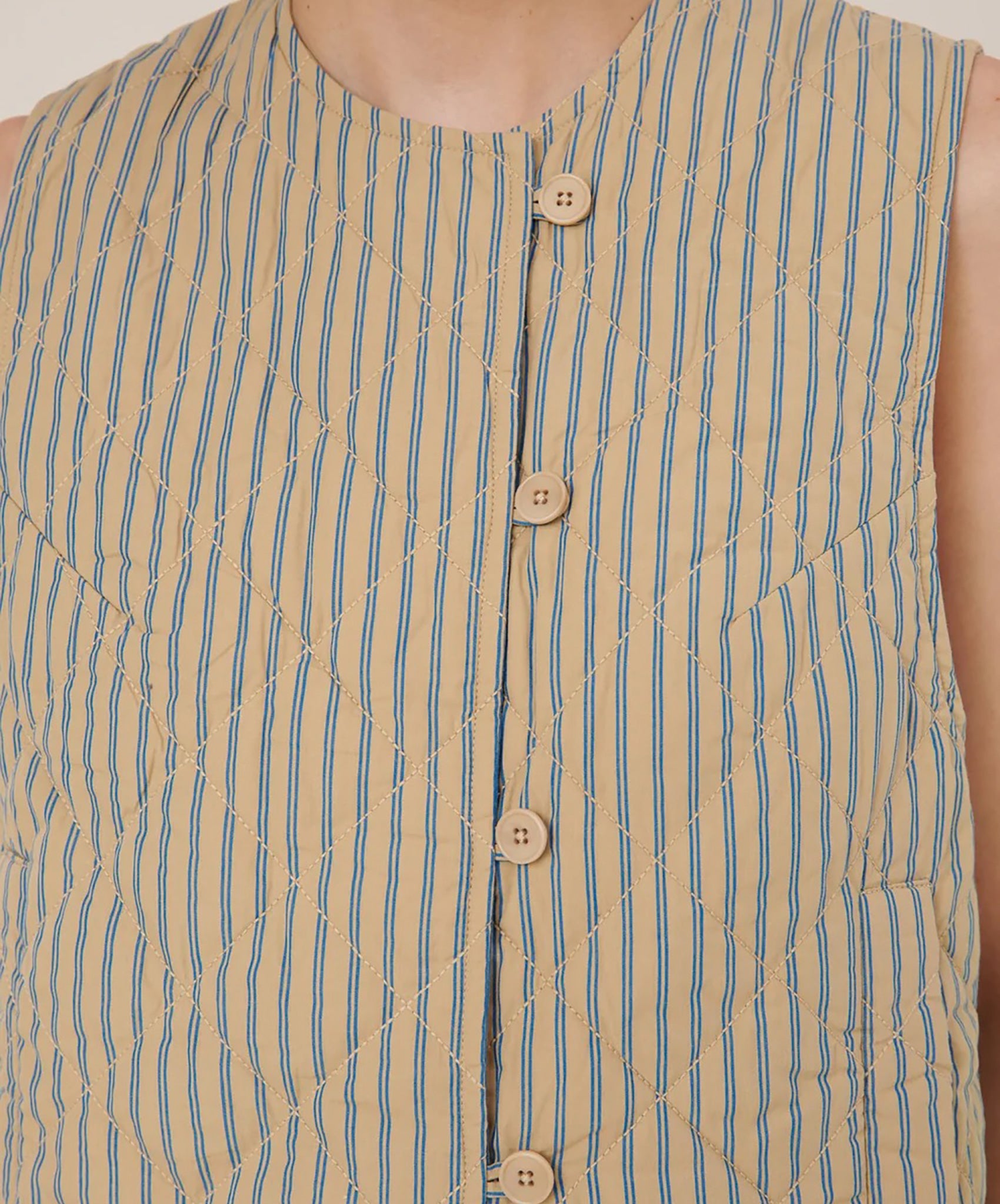 Kowtow-Axis Vest // Double Pinstripe