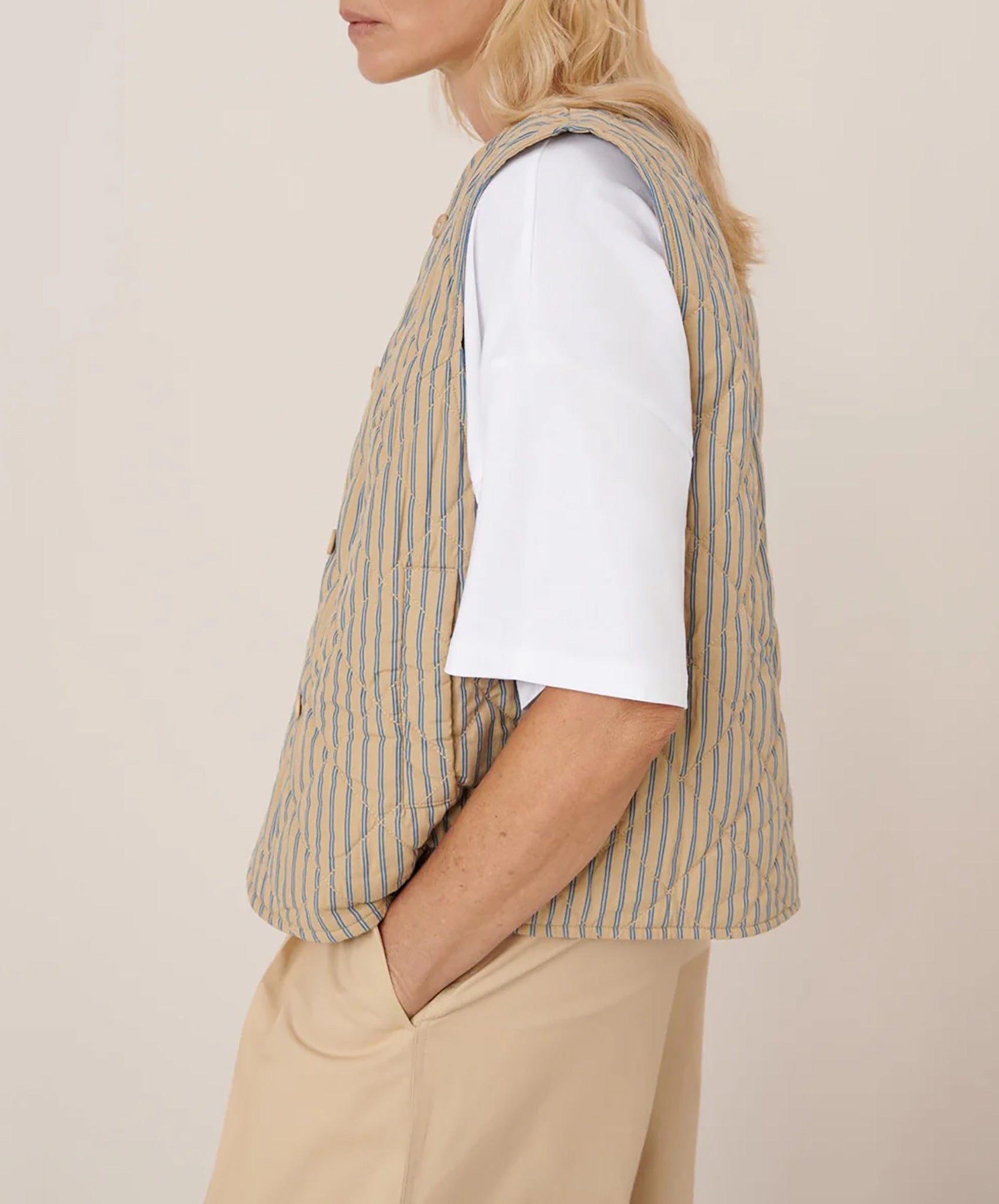 Kowtow-Axis Vest // Double Pinstripe