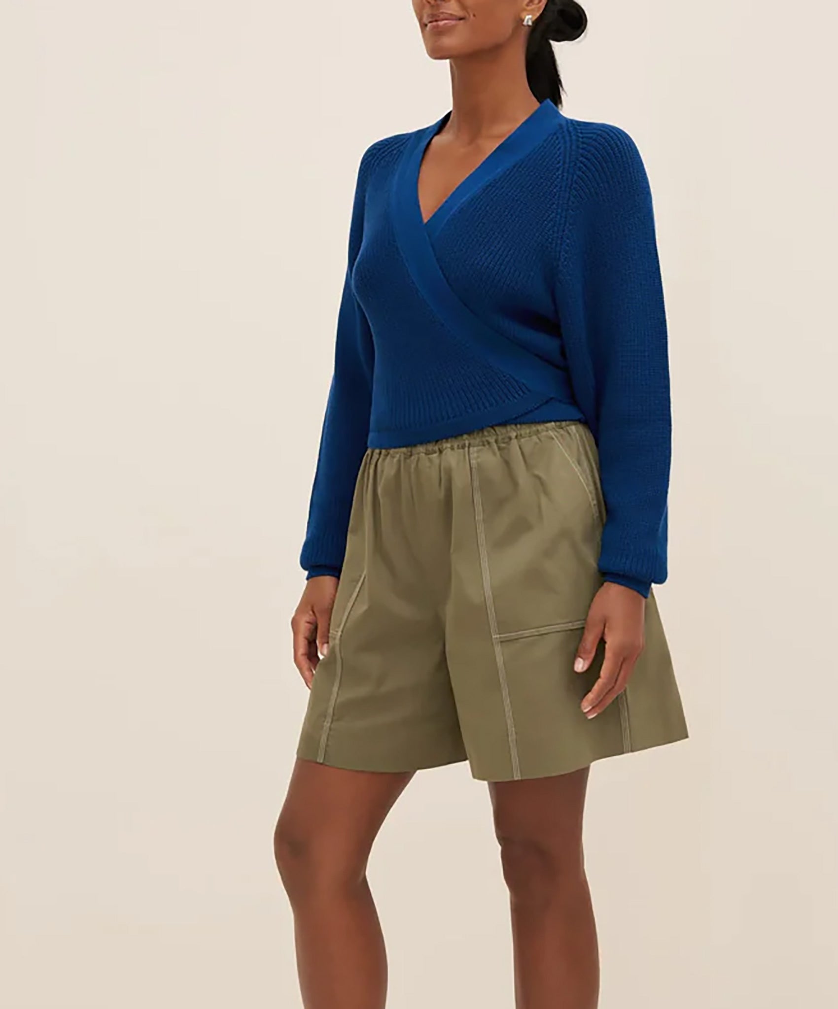 Kowtow-Composure Cardigan // Primary Blue