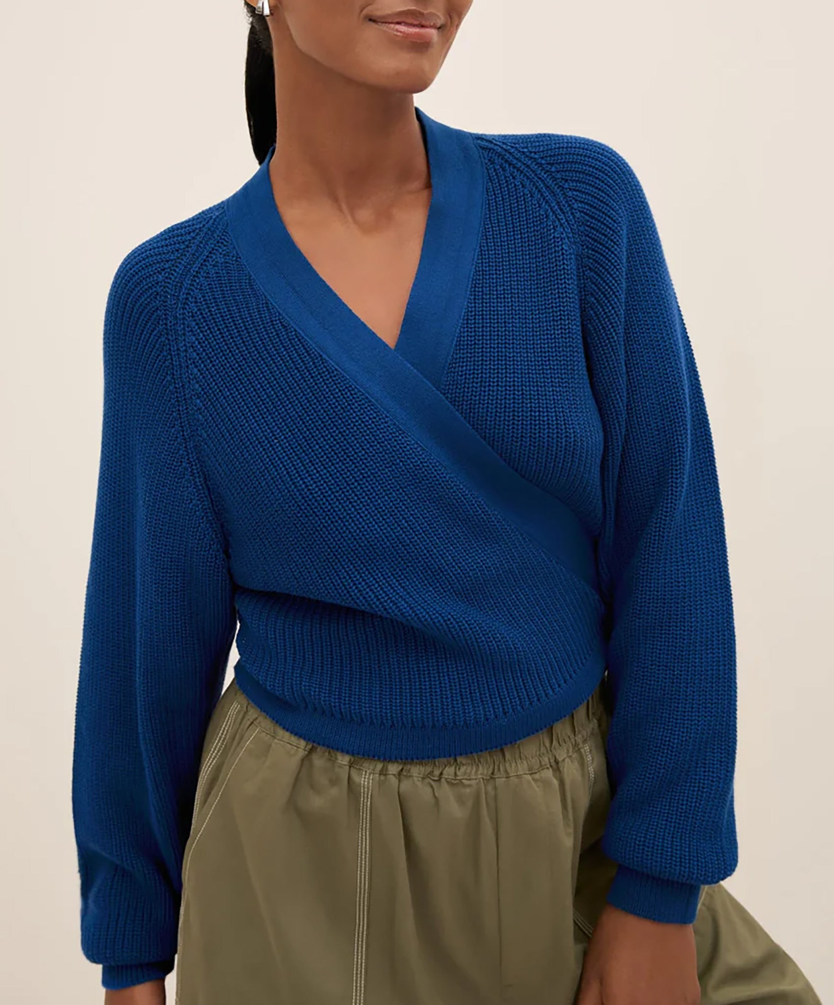 Kowtow-Composure Cardigan // Primary Blue