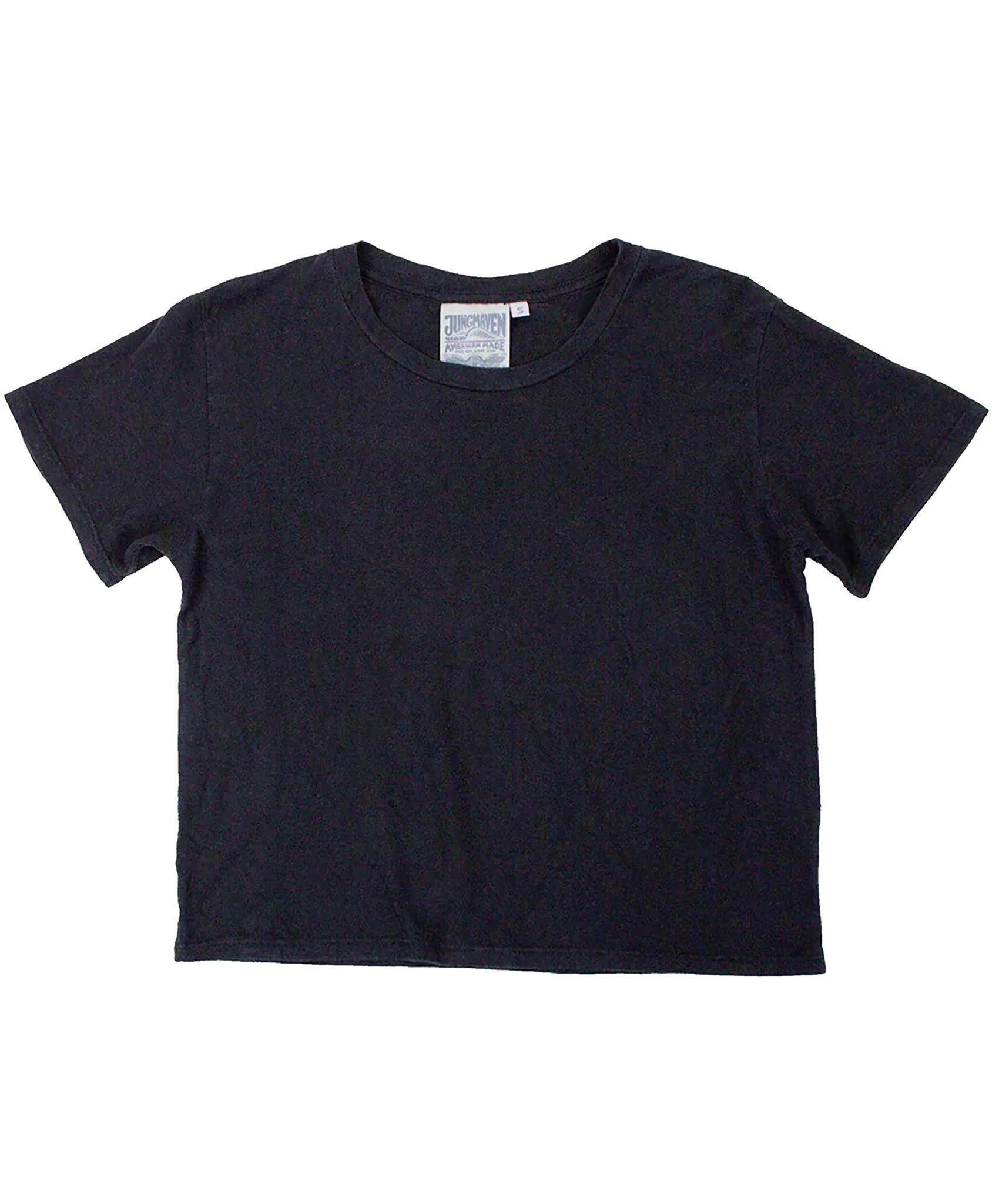 Jungmaven-Cropped Lorel Tee // Black