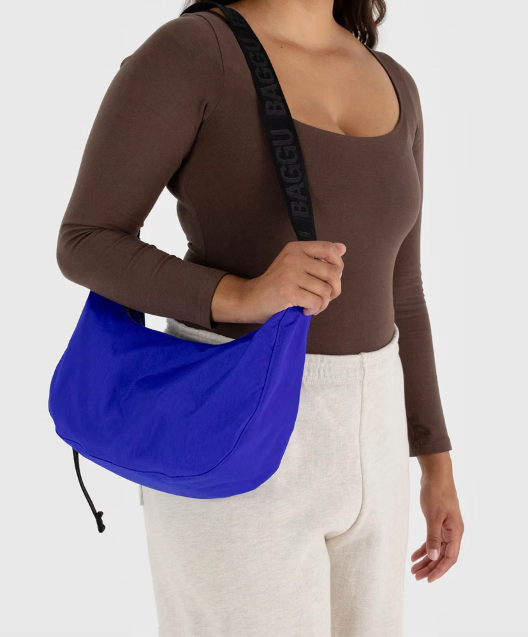 Baggu-Medium Nylon Crescent Bag // Lapis