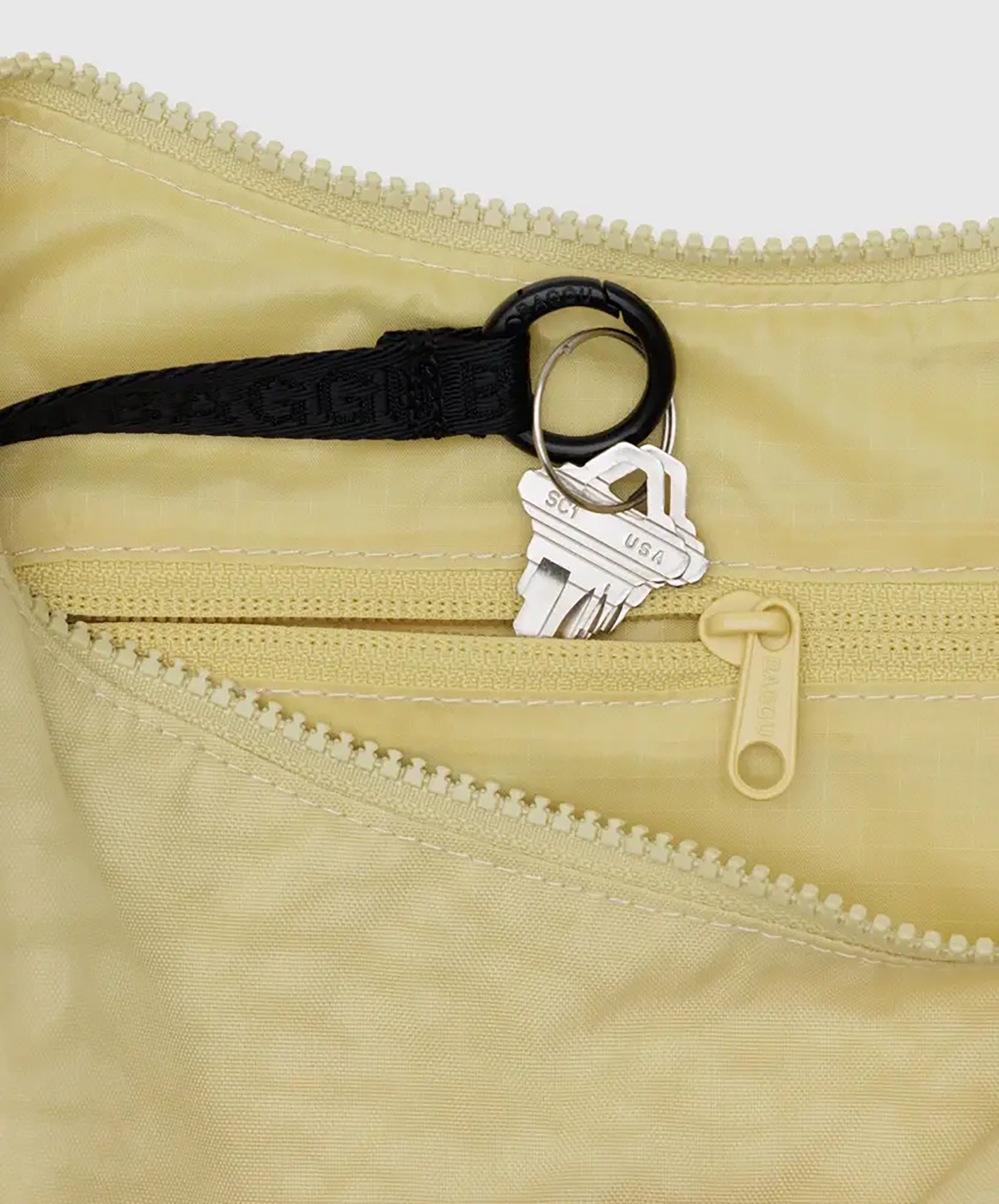 Baggu-Small Nylon Crescent Bag // Butter