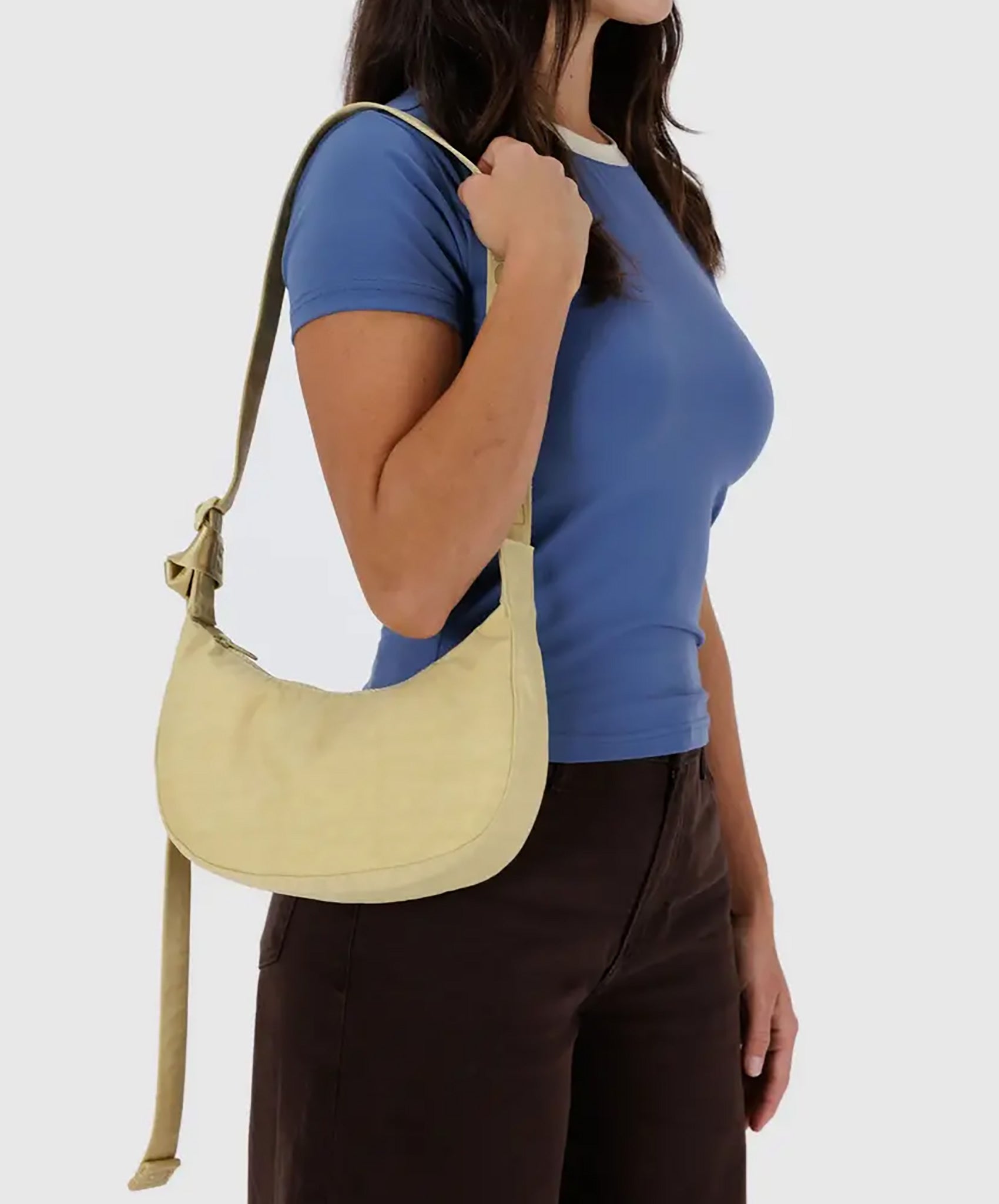 Baggu-Small Nylon Crescent Bag // Butter