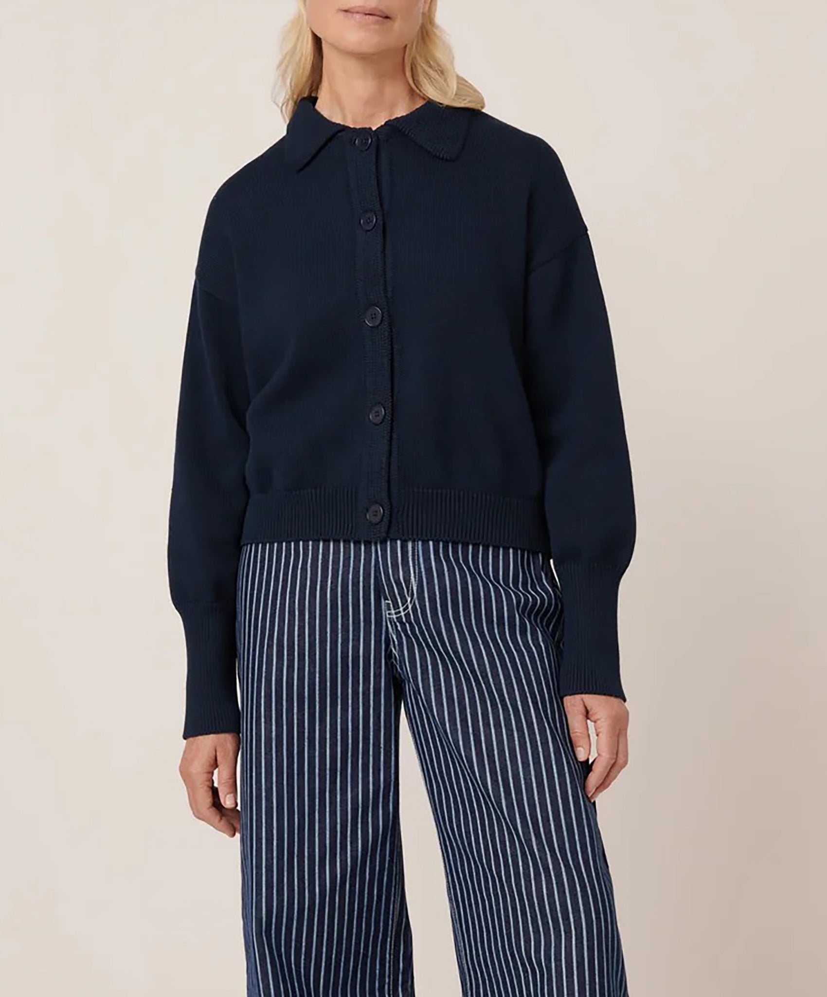 Kowtow- Utility Cardigan // Indigo