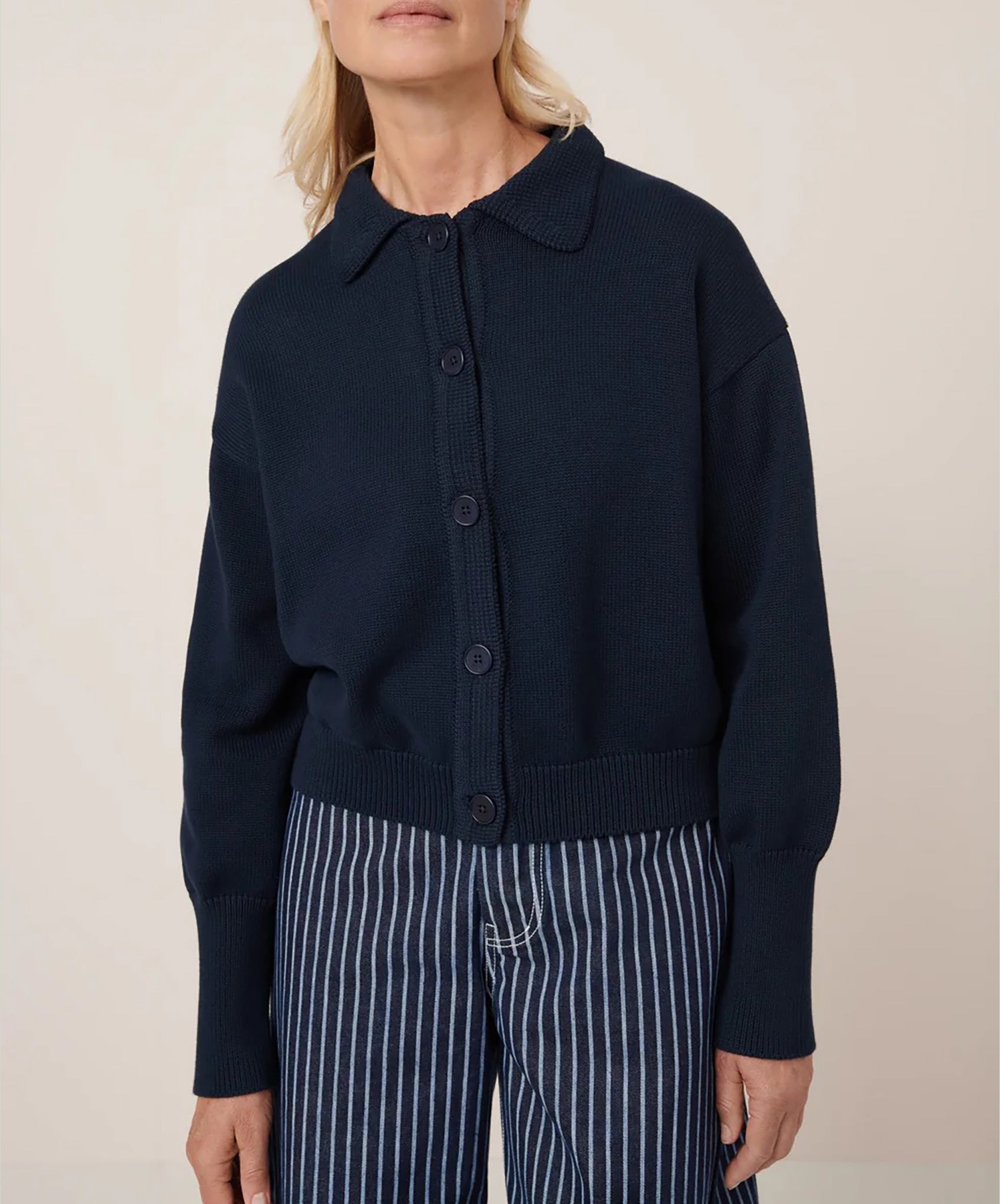 Kowtow- Utility Cardigan // Indigo