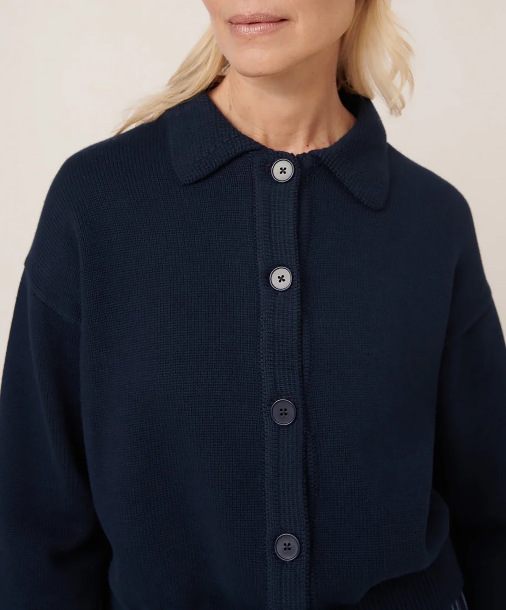 Kowtow- Utility Cardigan // Indigo