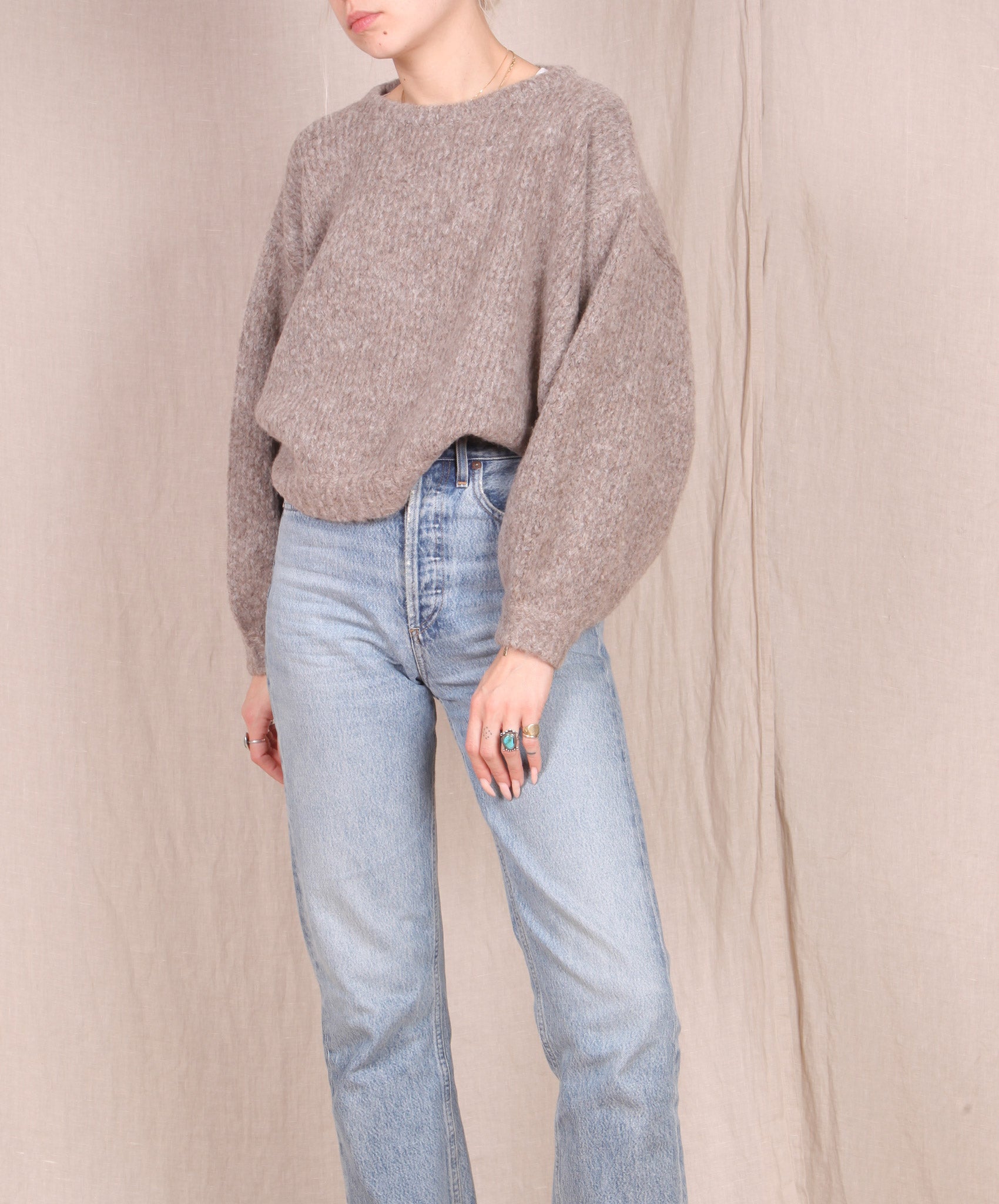 Atelier Delphine-Balloon Sleeve Sweater // Deer