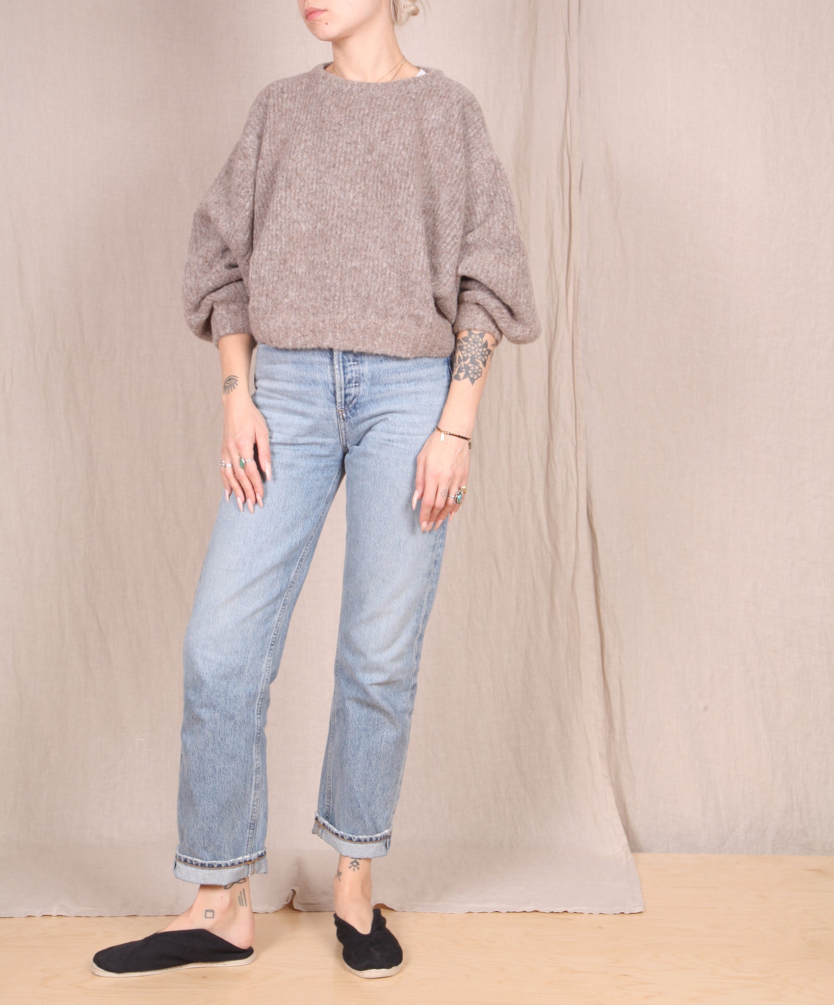 Atelier Delphine-Balloon Sleeve Sweater // Deer