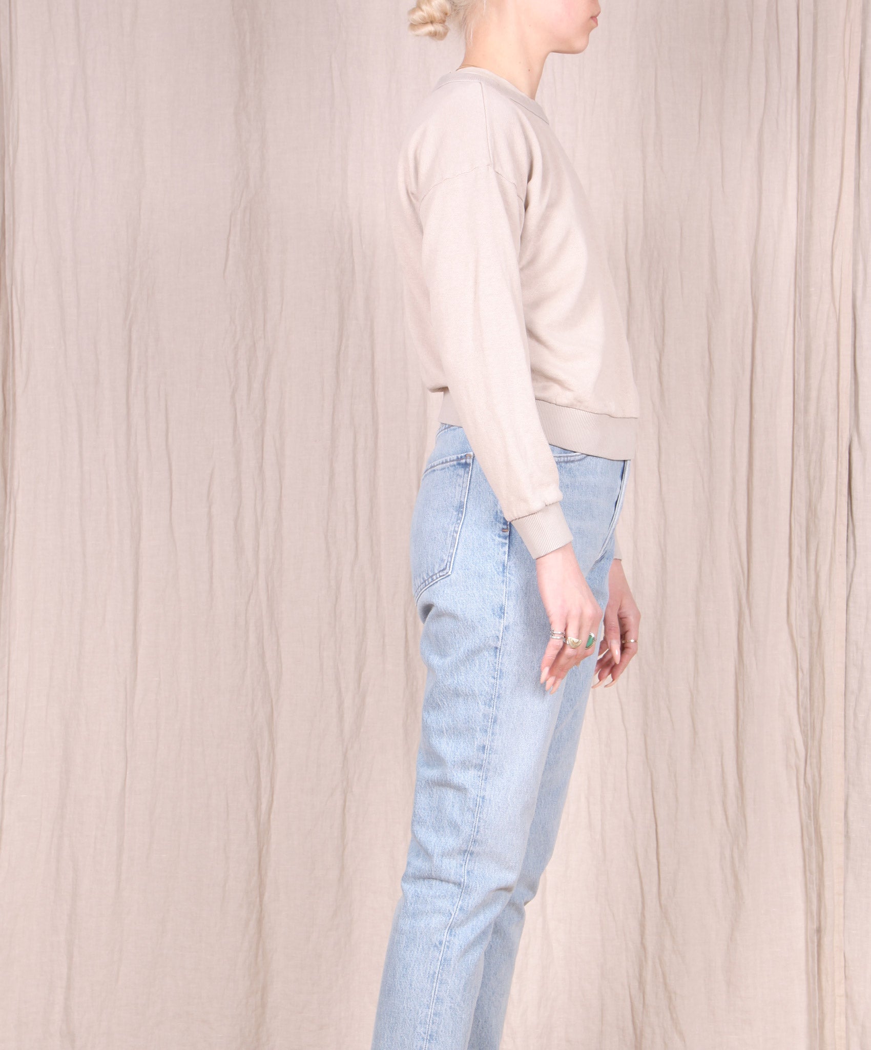 Jungmaven-Crux Cropped Sweatshirt // Canvas