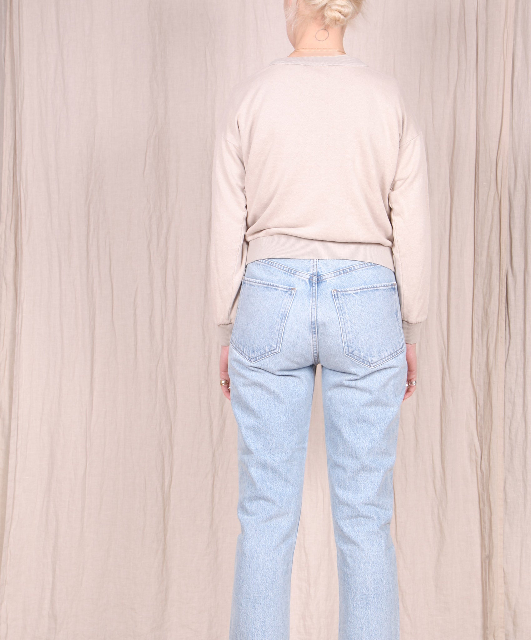 Jungmaven-Crux Cropped Sweatshirt // Canvas
