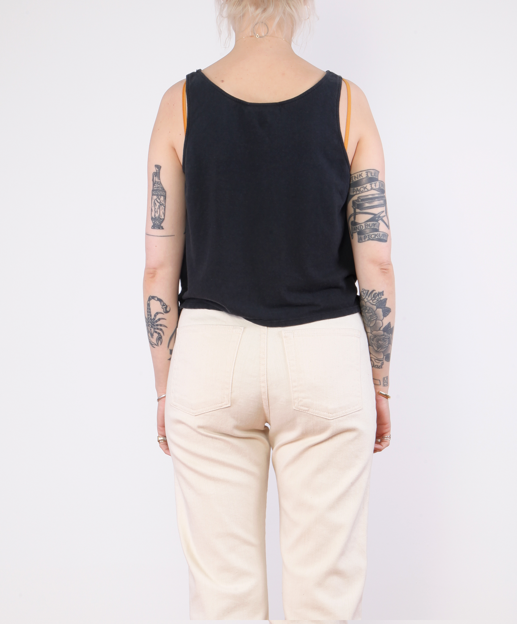 Jungmaven-Cropped Tank // Black
