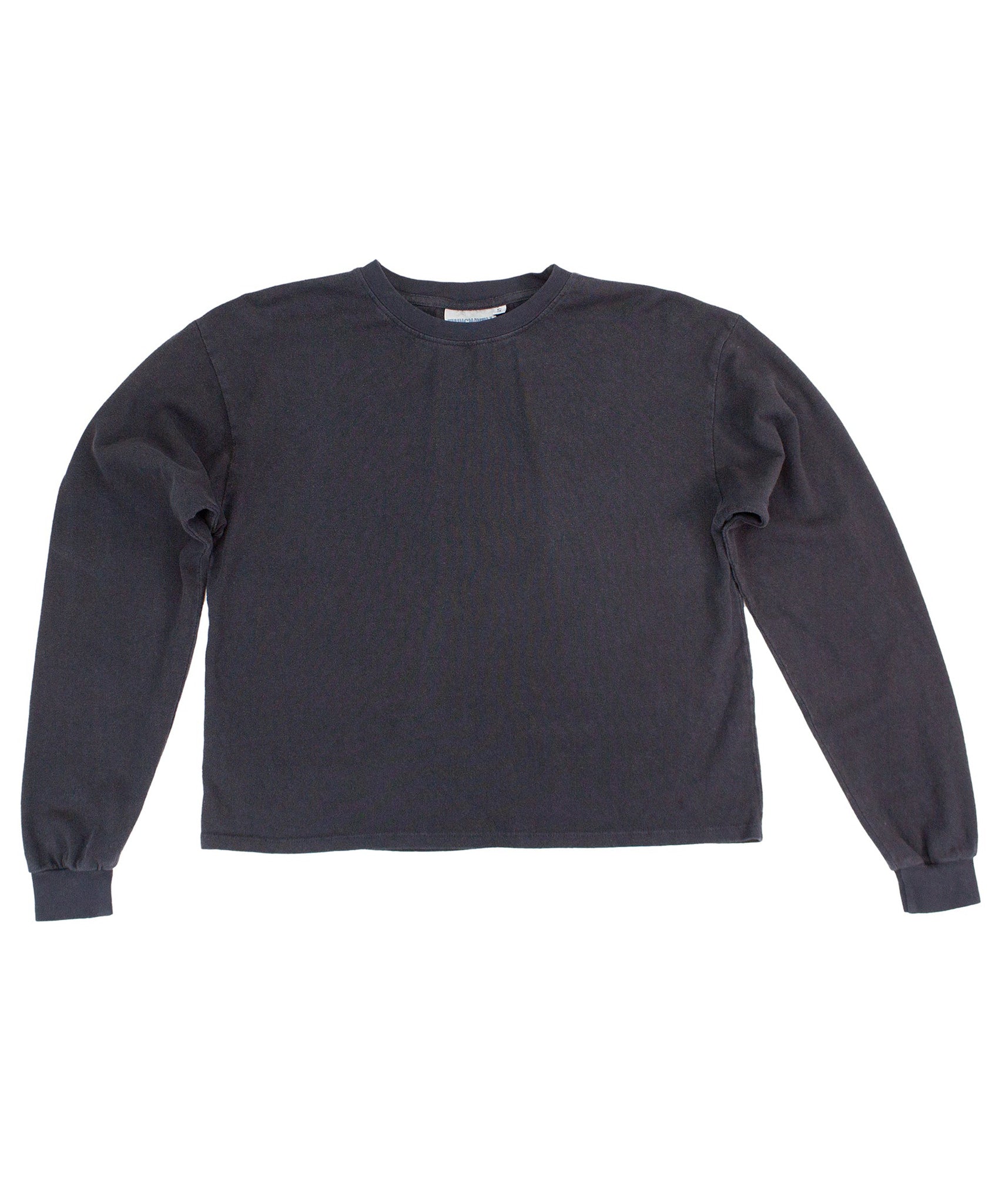 Jungmaven-Cropped Long Sleeve Tee // Black
