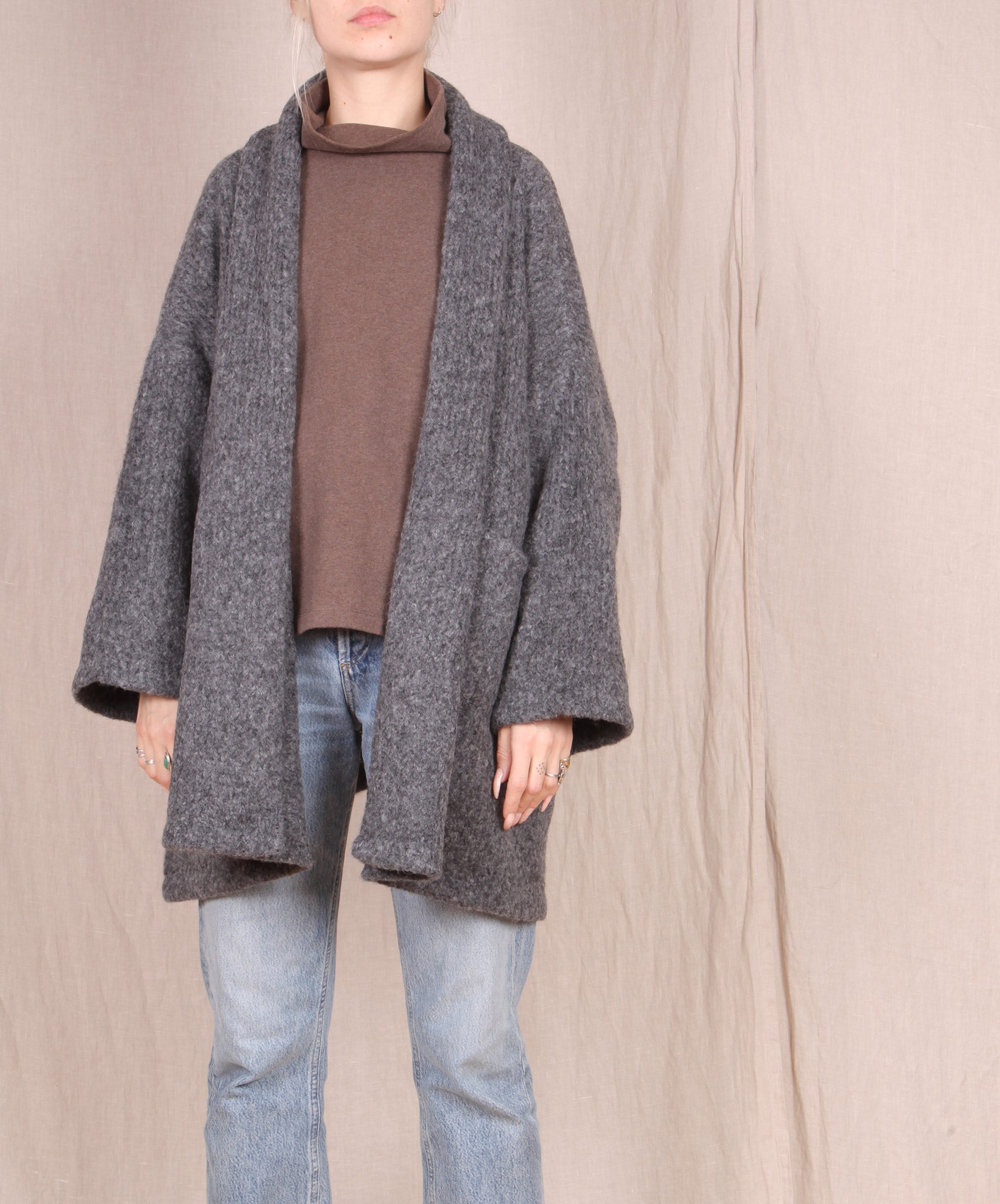 Atelier Delphine-Haori Sweater Coat // CHARCOAL