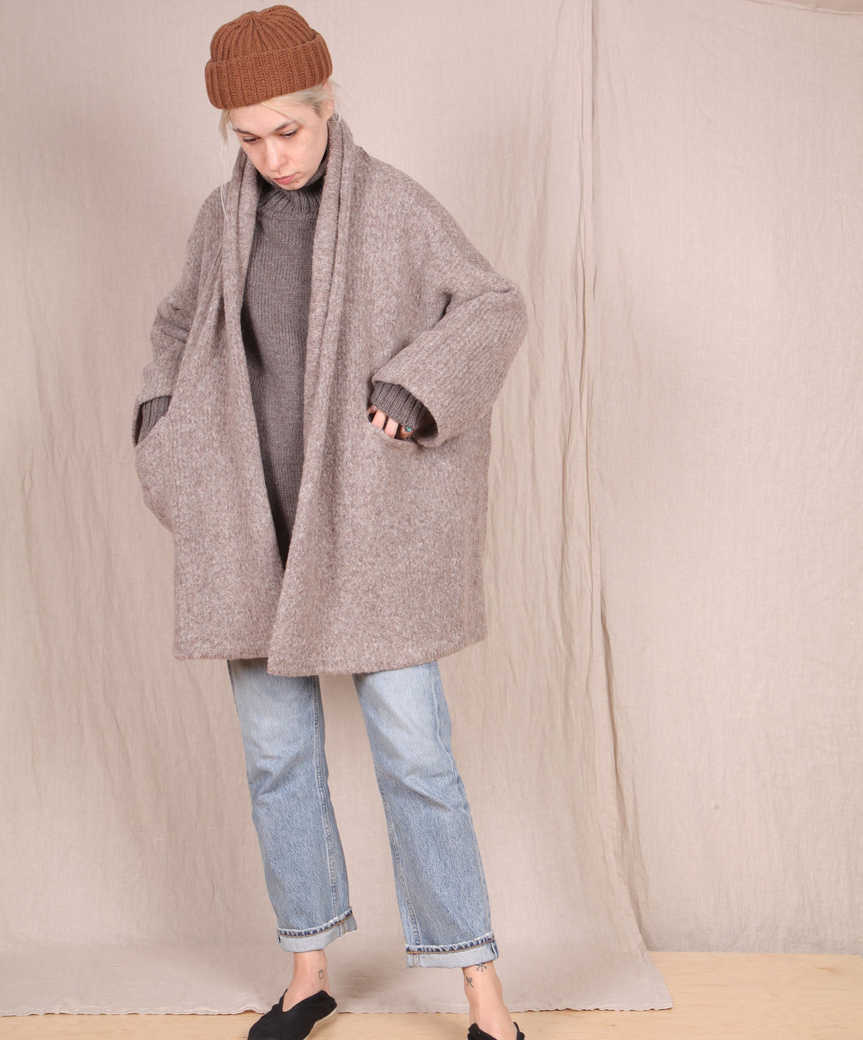 Atelier Delphine-Haori Sweater Coat // Deer