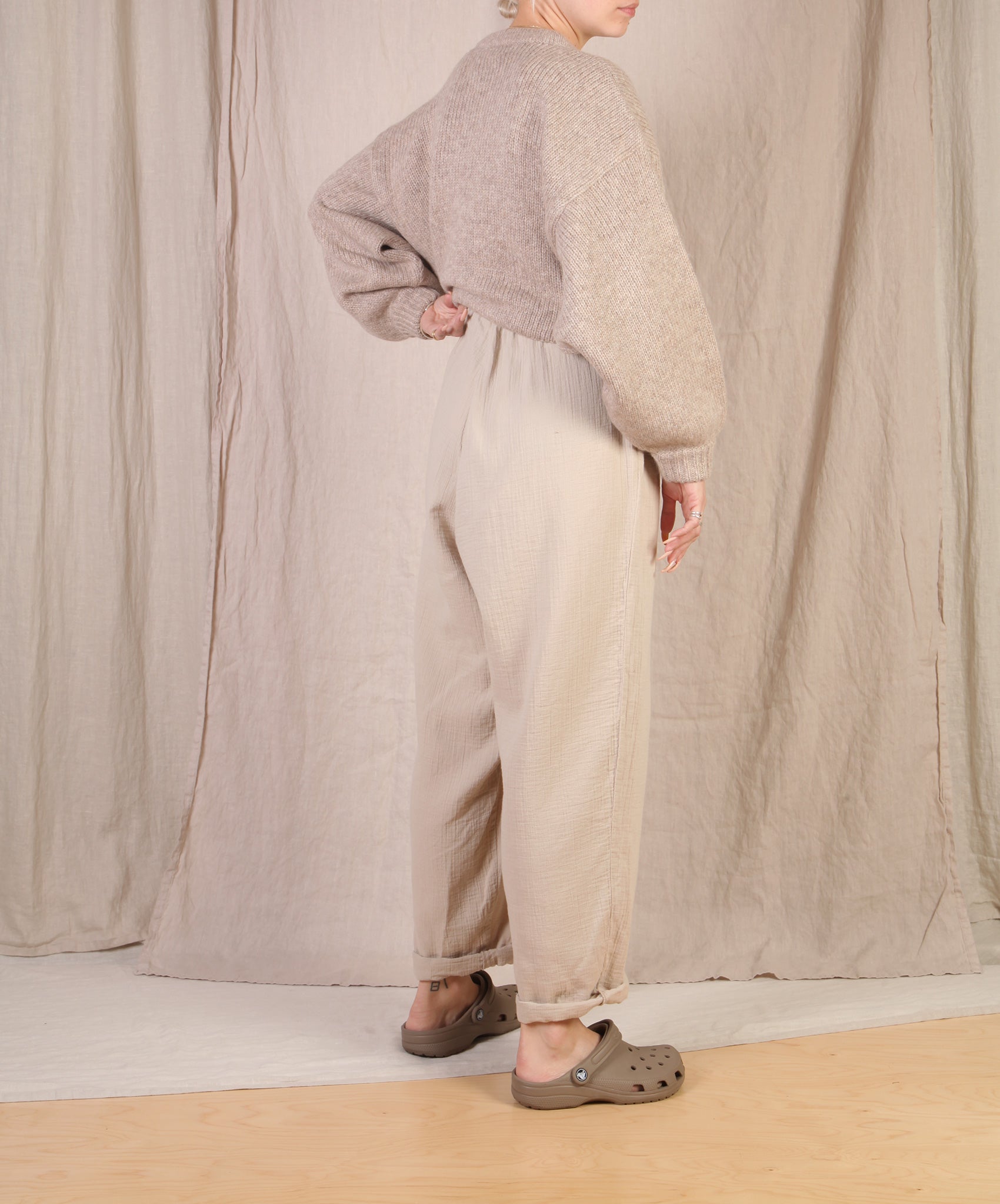 Atelier Delphine-Balloon Sleeve Sweater // Grain