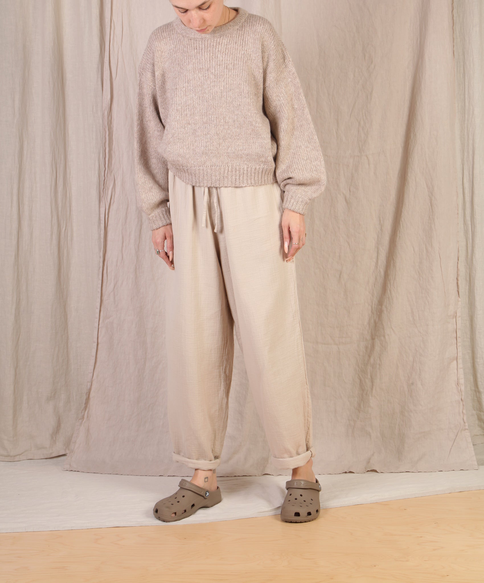 Atelier Delphine-Balloon Sleeve Sweater // Grain