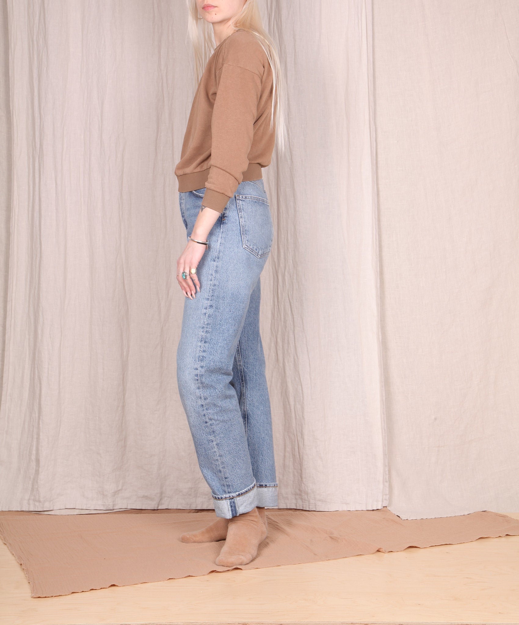 Jungmaven-Crux Cropped Sweatshirt // Coyote