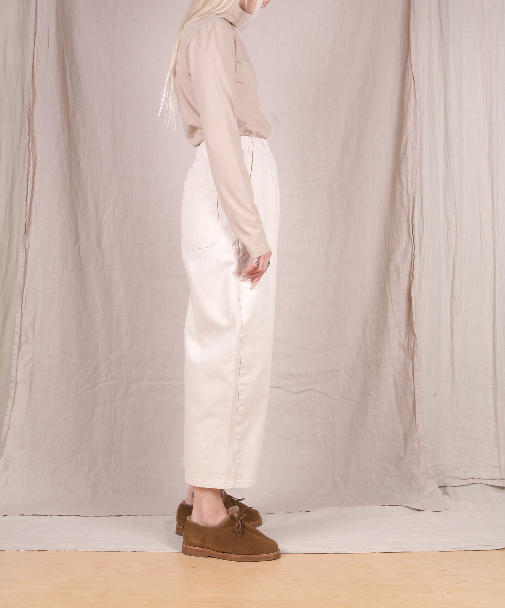 Micaela Greg-Barrel Pant // Cream