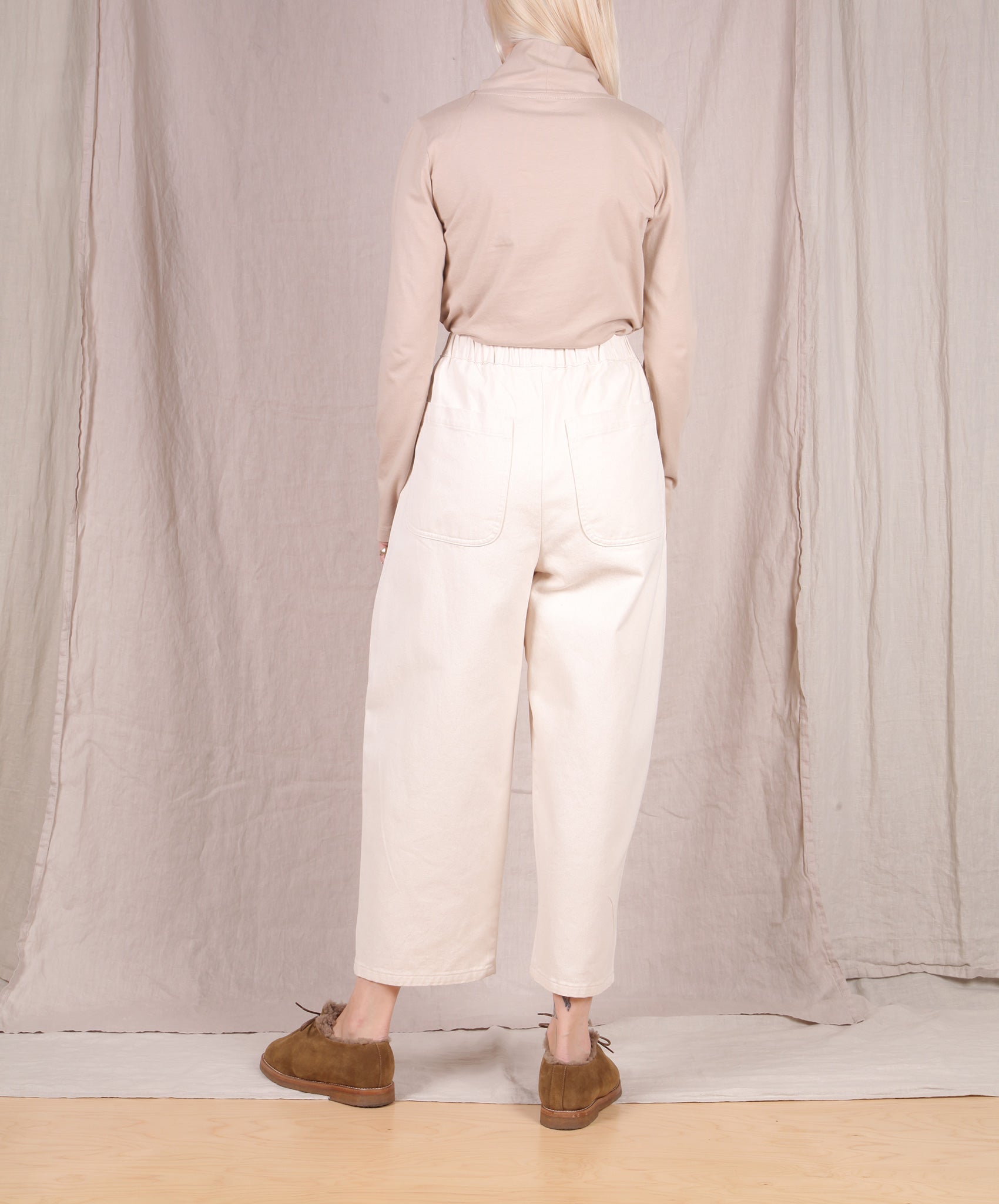 Micaela Greg-Barrel Pant // Cream
