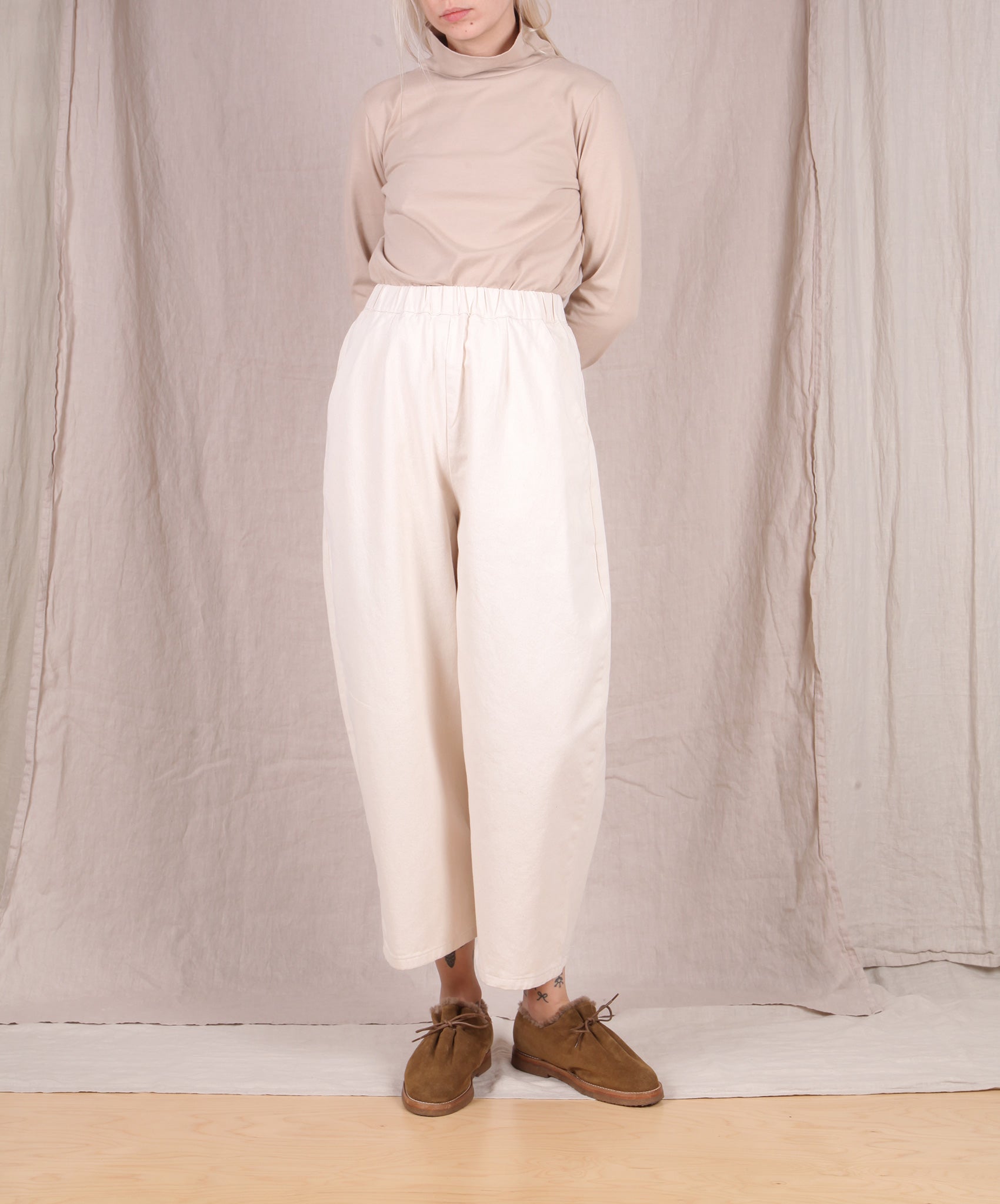 Micaela Greg-Barrel Pant // Cream