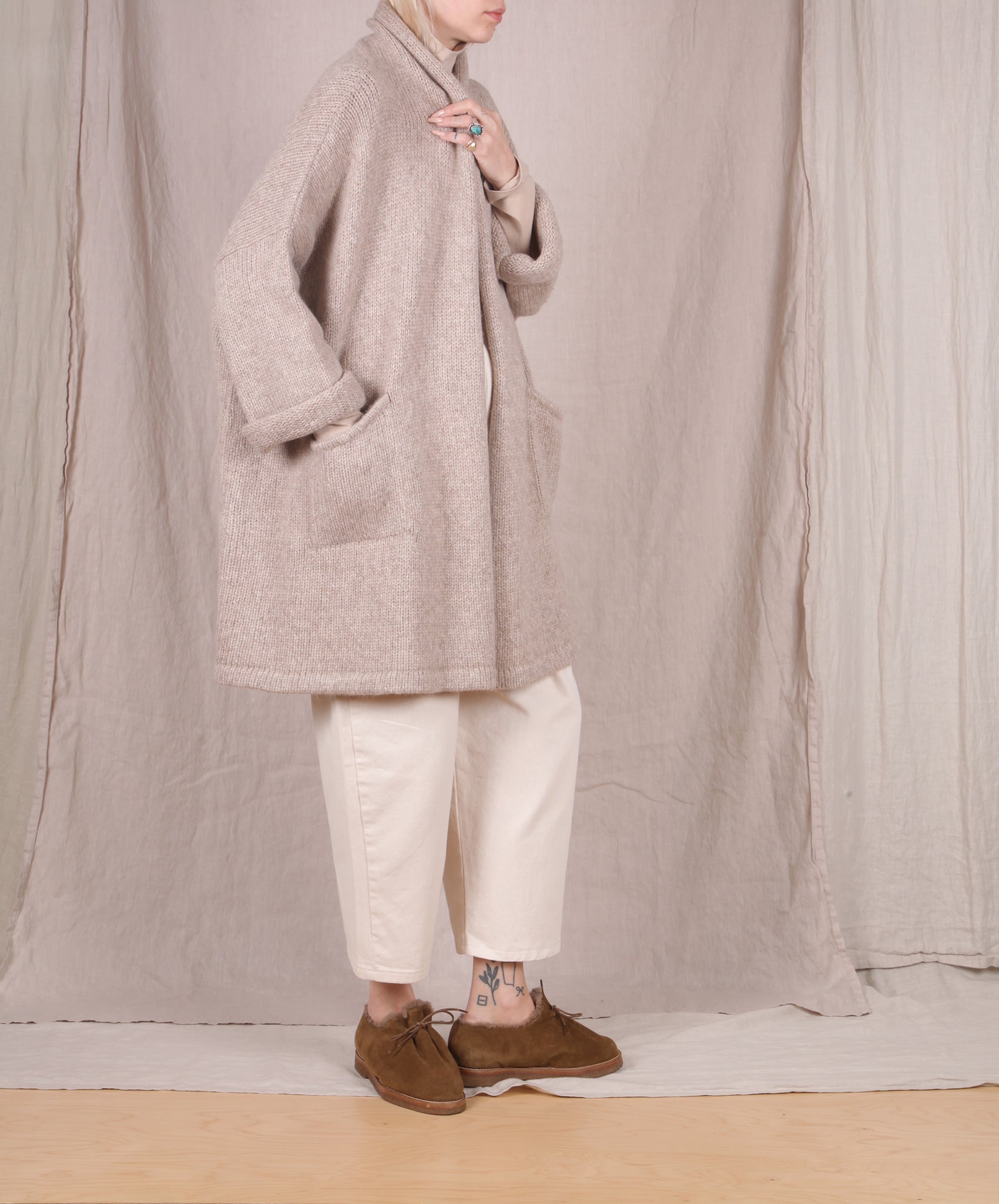 Atelier Delphine-Haori Sweater Coat // Grain