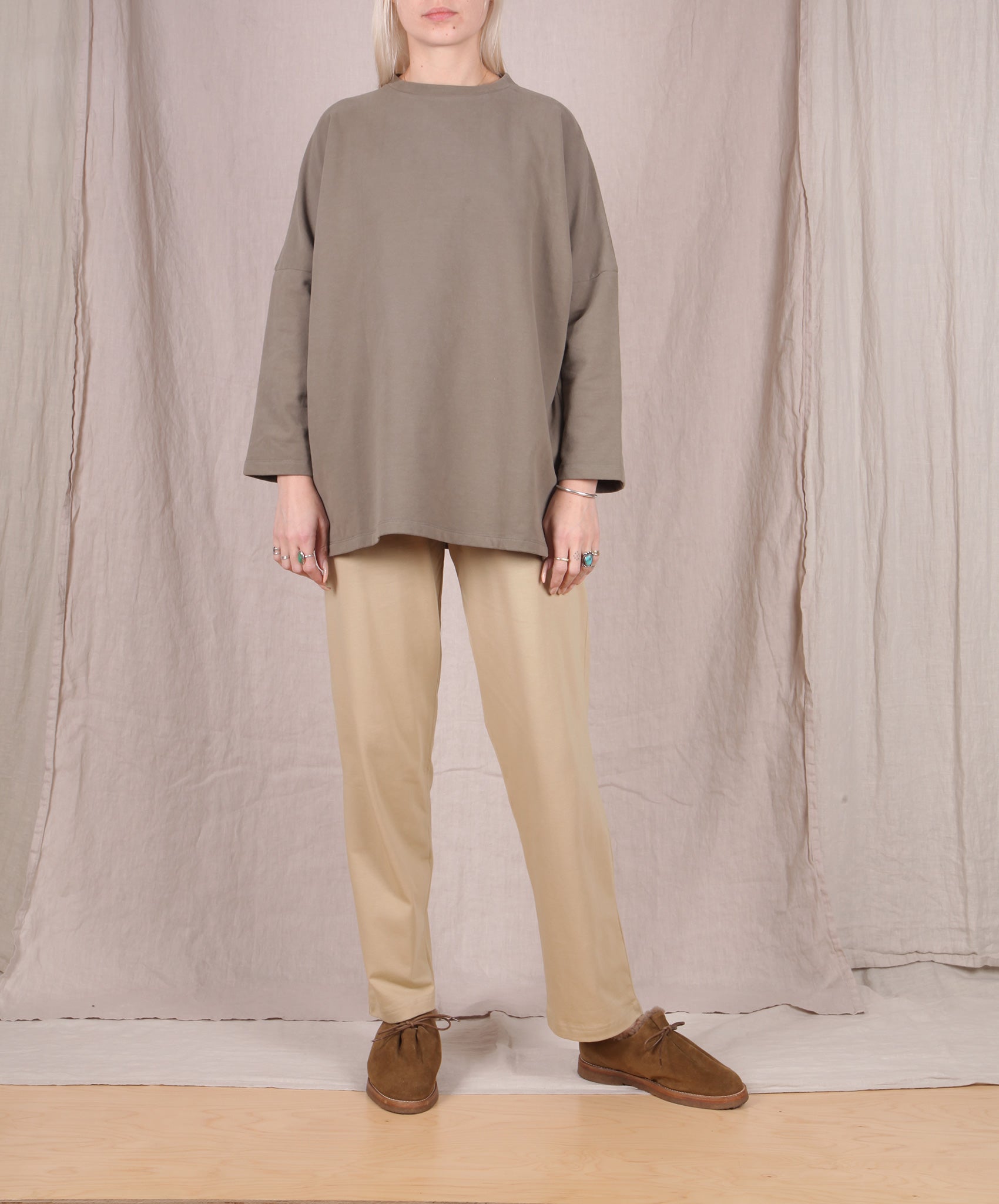 Beaumont Organic-Soma Organic Cotton Top // Khaki
