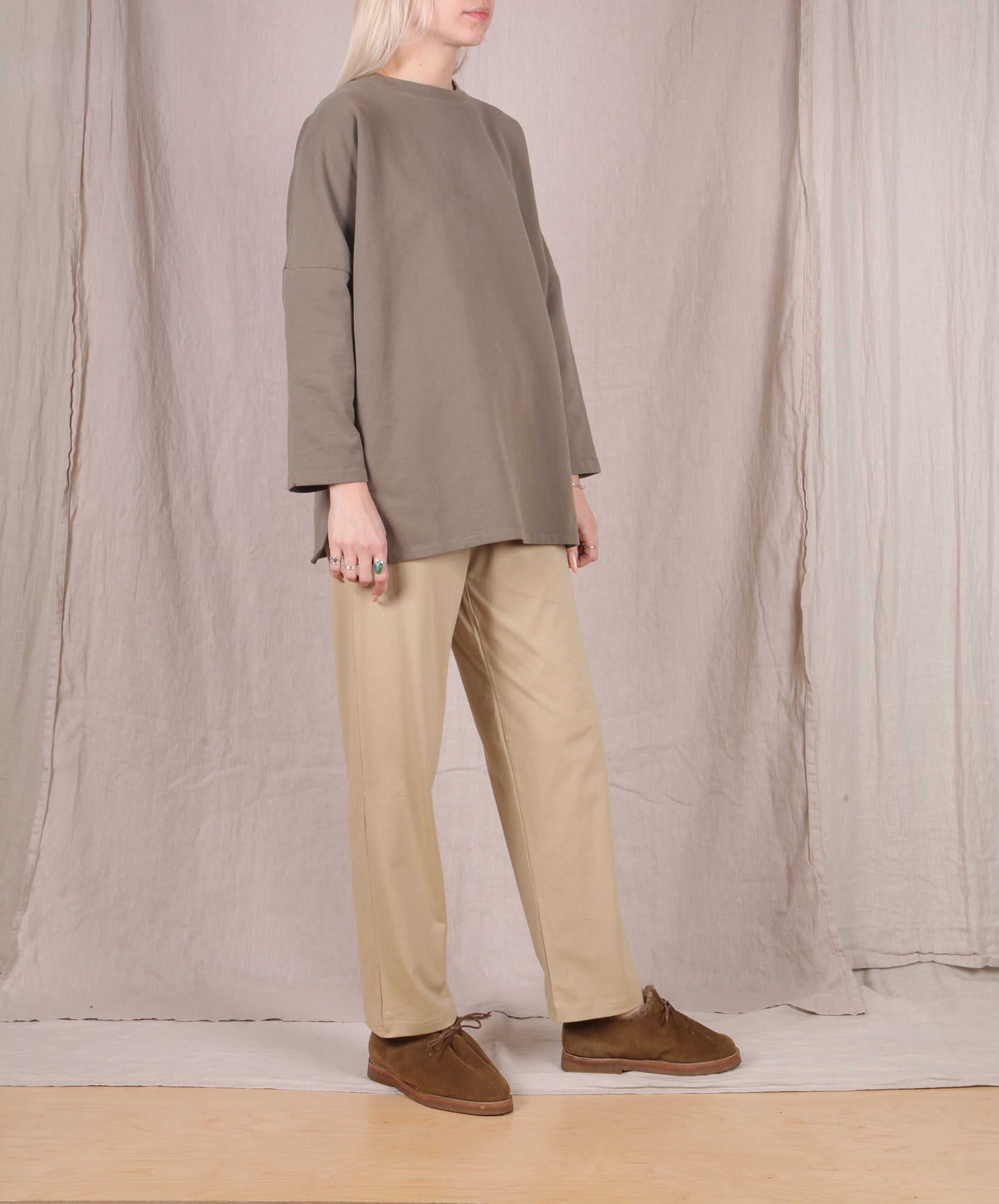 Beaumont Organic-Soma Organic Cotton Top // Khaki