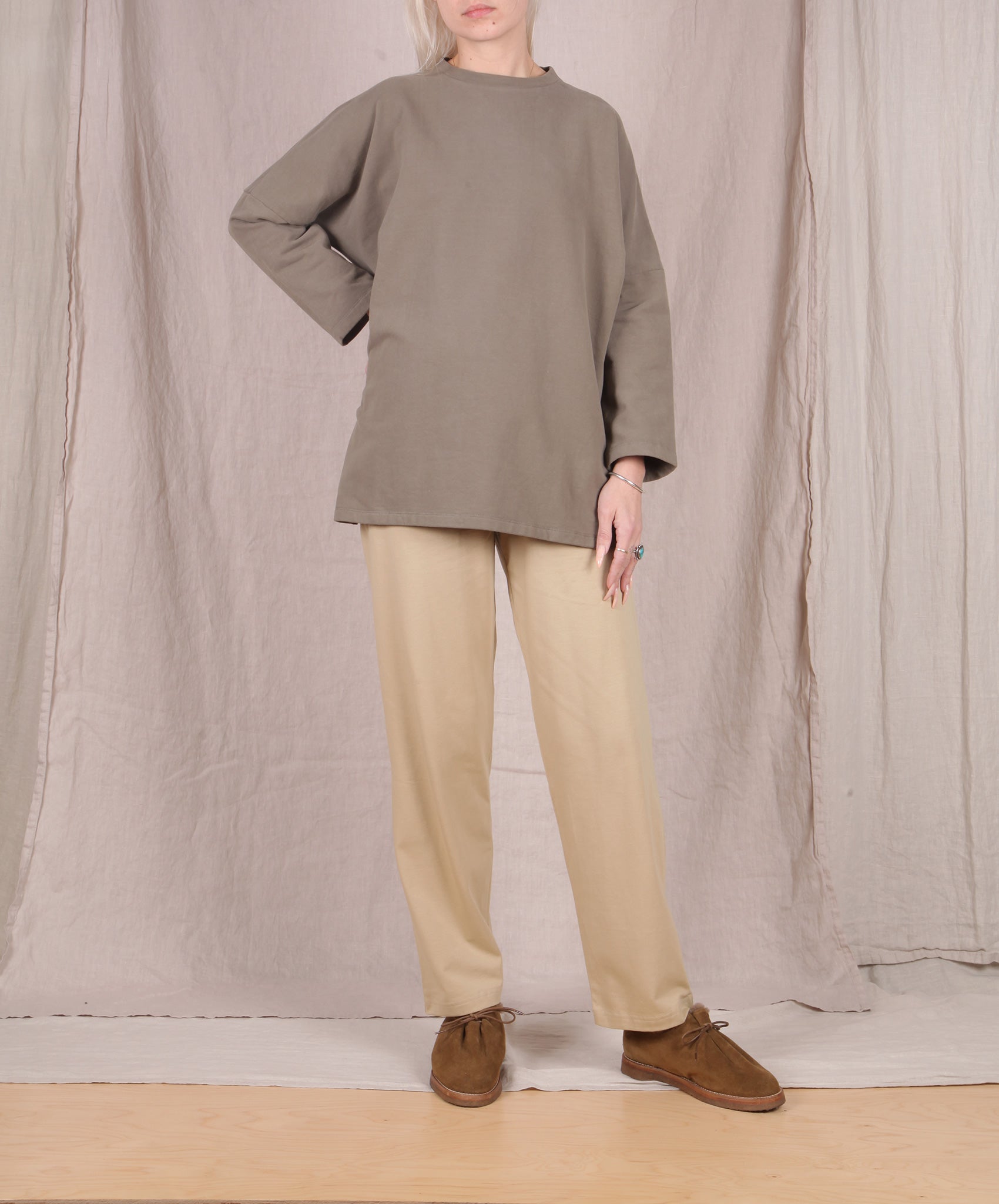 Beaumont Organic-Soma Organic Cotton Top // Khaki