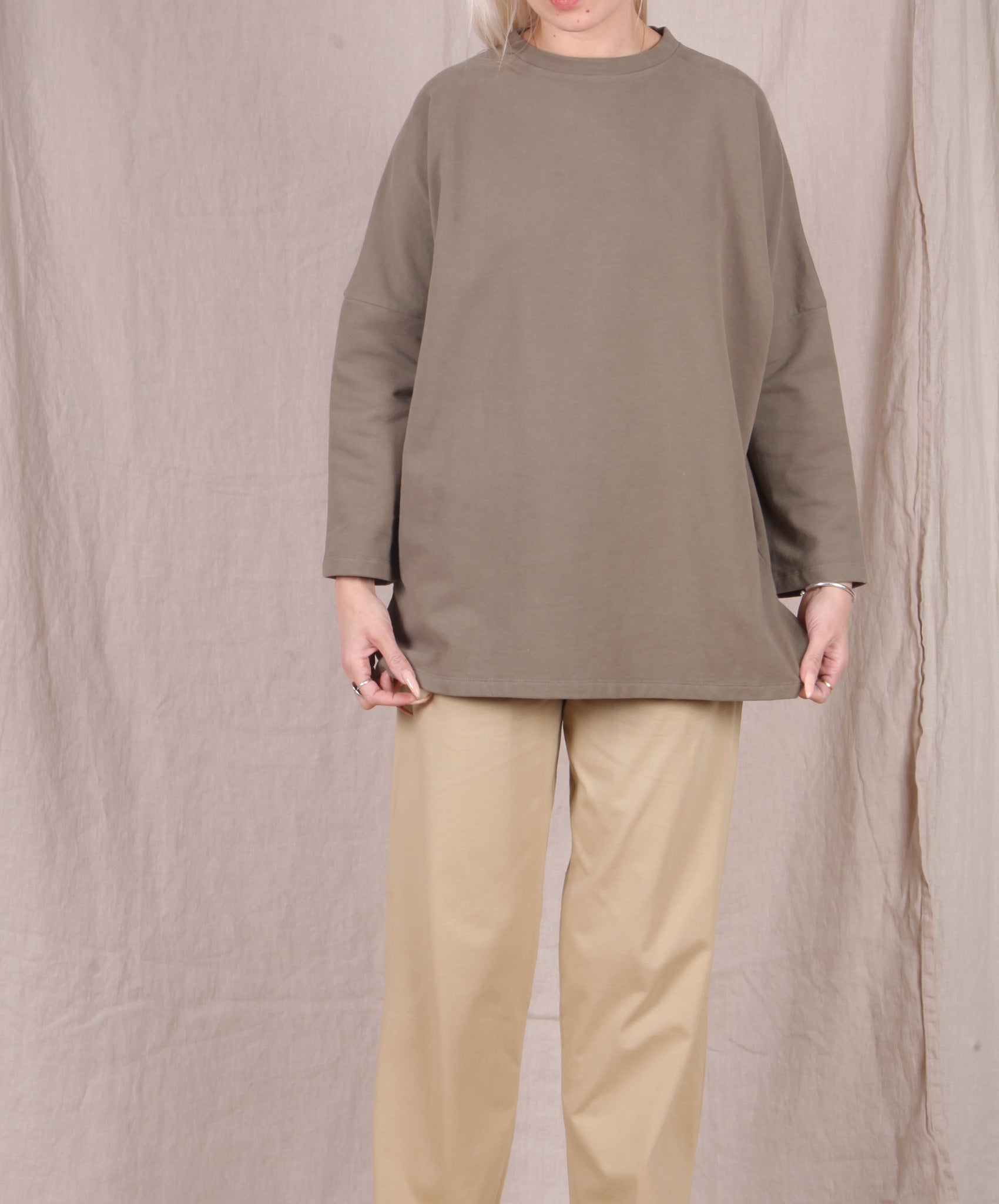 Beaumont Organic-Soma Organic Cotton Top // Khaki