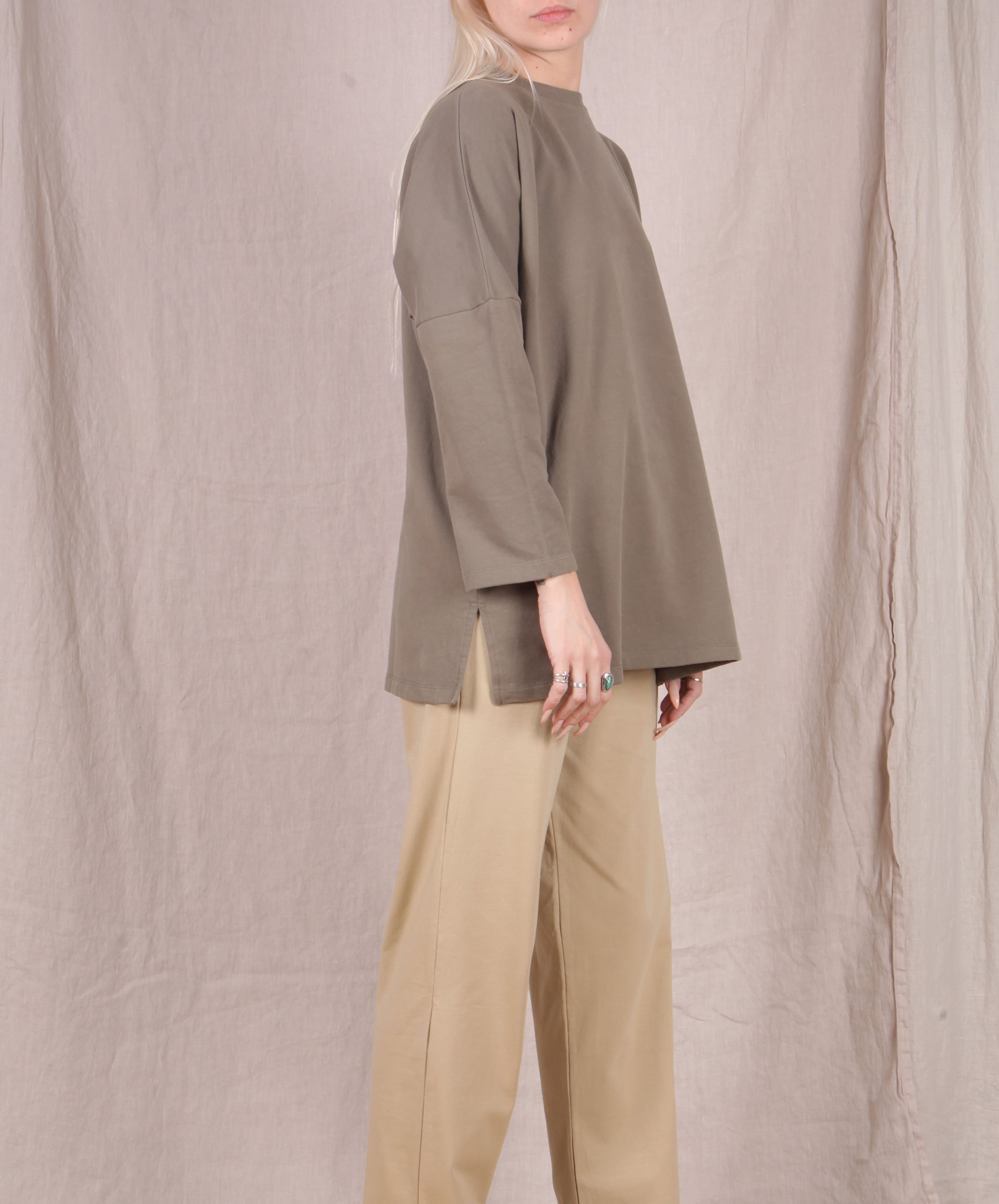 Beaumont Organic-Soma Organic Cotton Top // Khaki