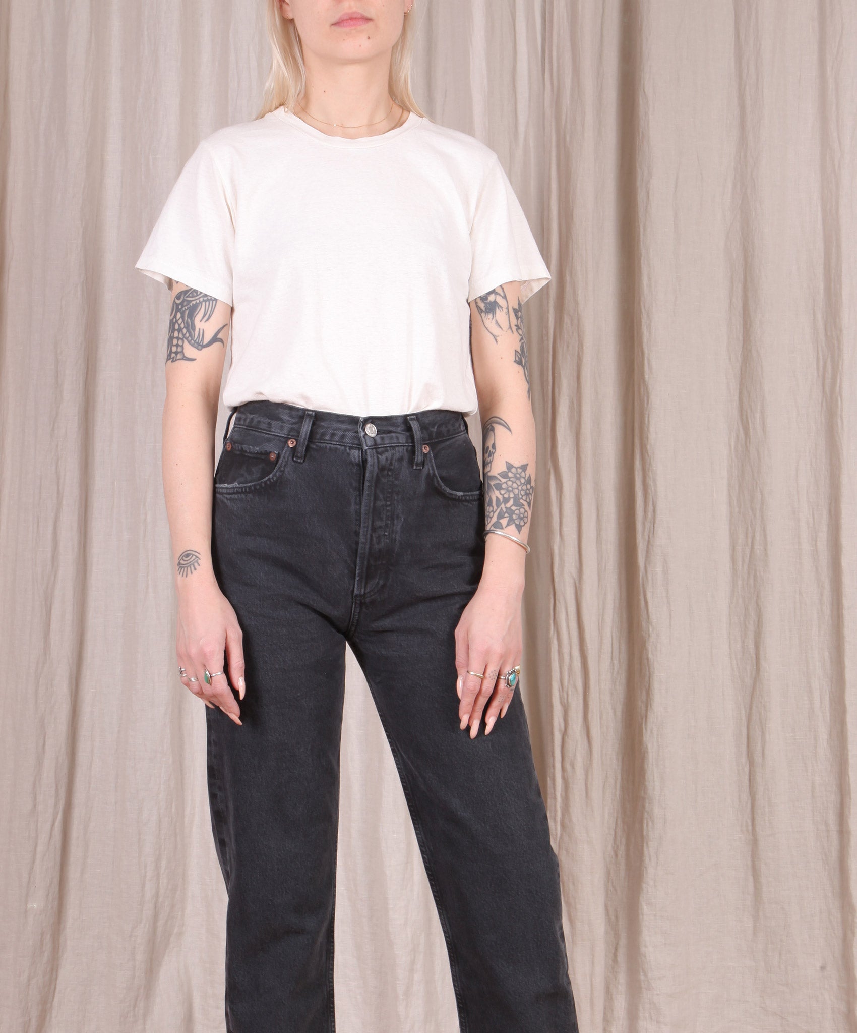 Jungmaven-Lorel Tee // Washed White