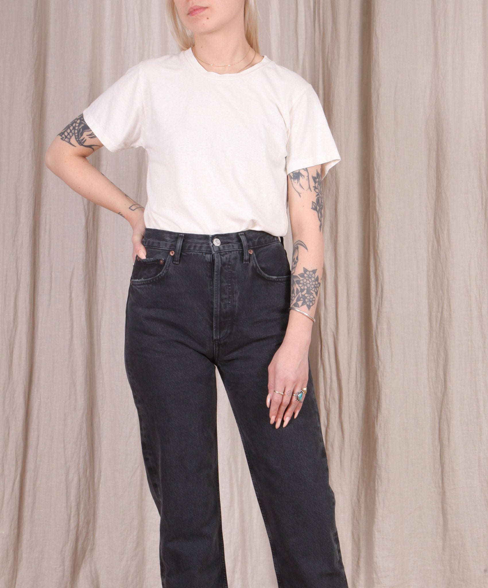 Jungmaven-Lorel Tee // Washed White