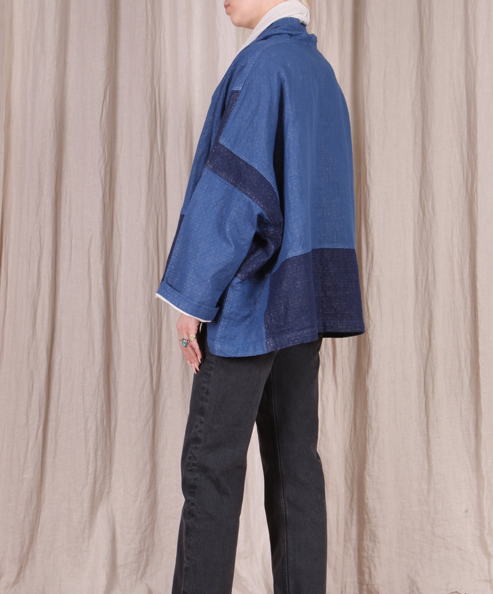 Atelier Delphine-Kimono Jacket // Indigo Patchwork