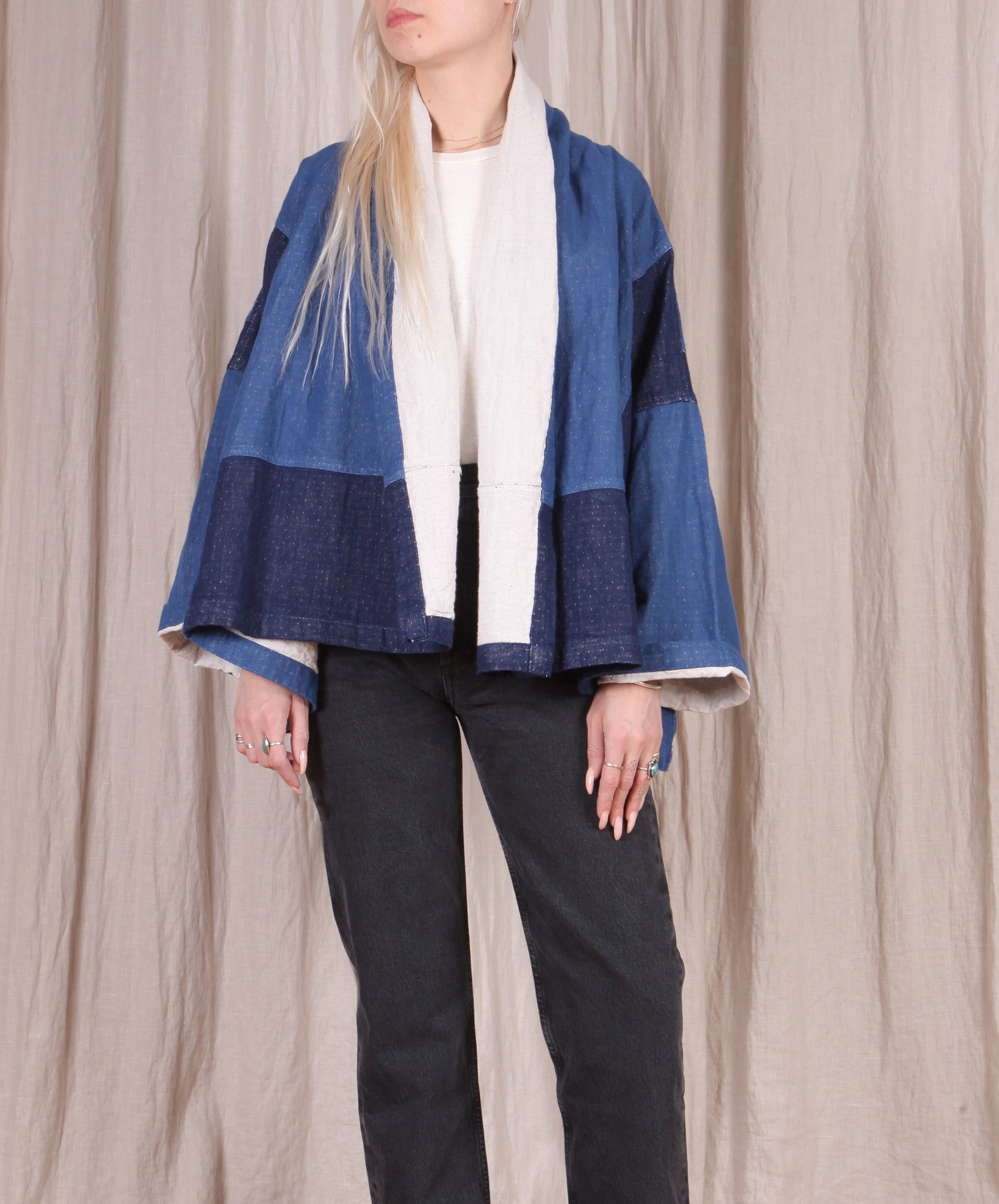 Atelier Delphine-Kimono Jacket // Indigo Patchwork