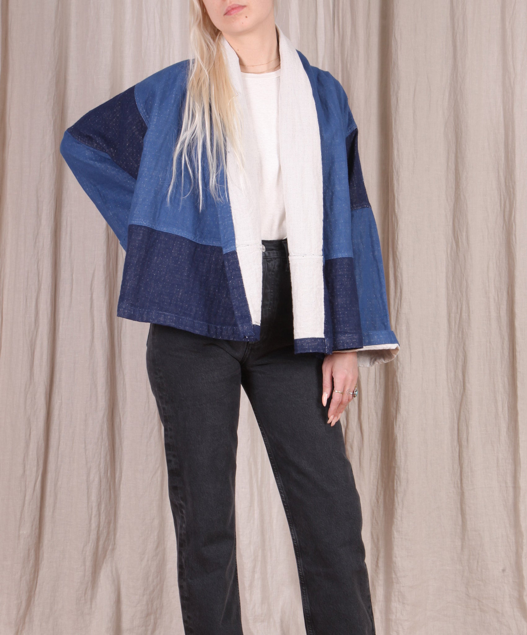 Atelier Delphine-Kimono Jacket // Indigo Patchwork