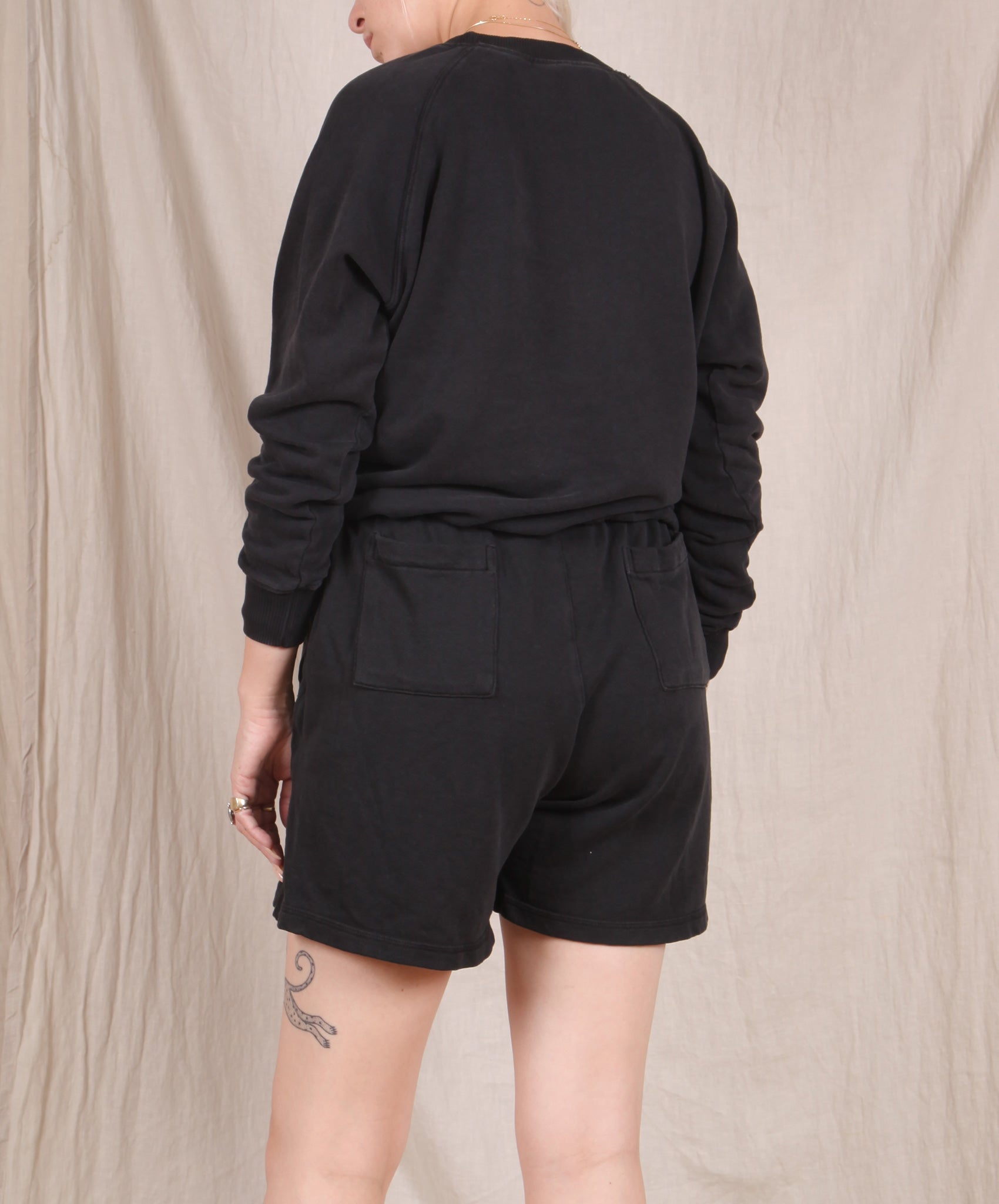 Jungmaven-Bonfire Raglan Sweatshirt // Black